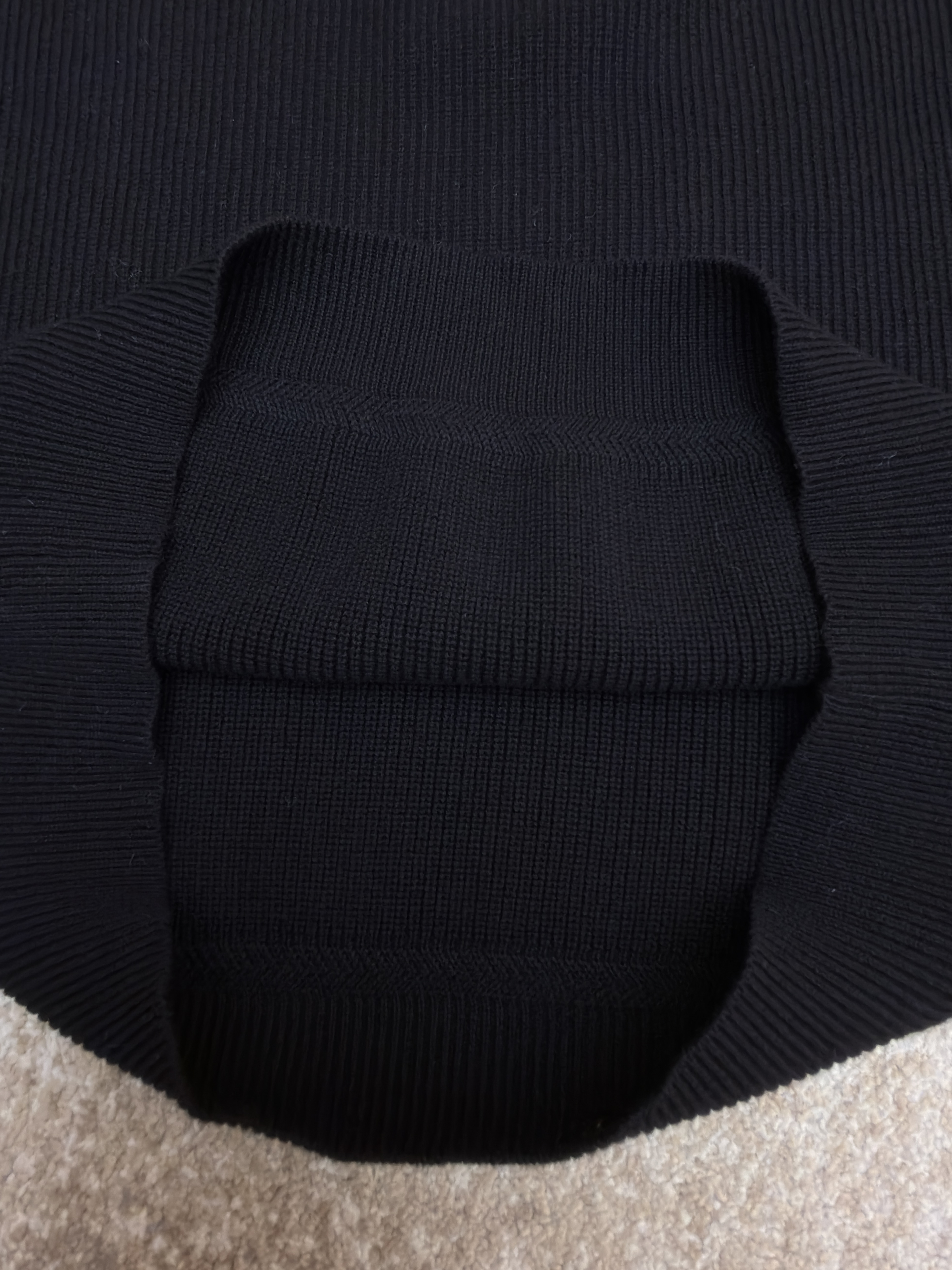 STONE ISLAND 石头岛 徽标半拉链立领针织衫 毛衣 长袖 外套 黑色 B0