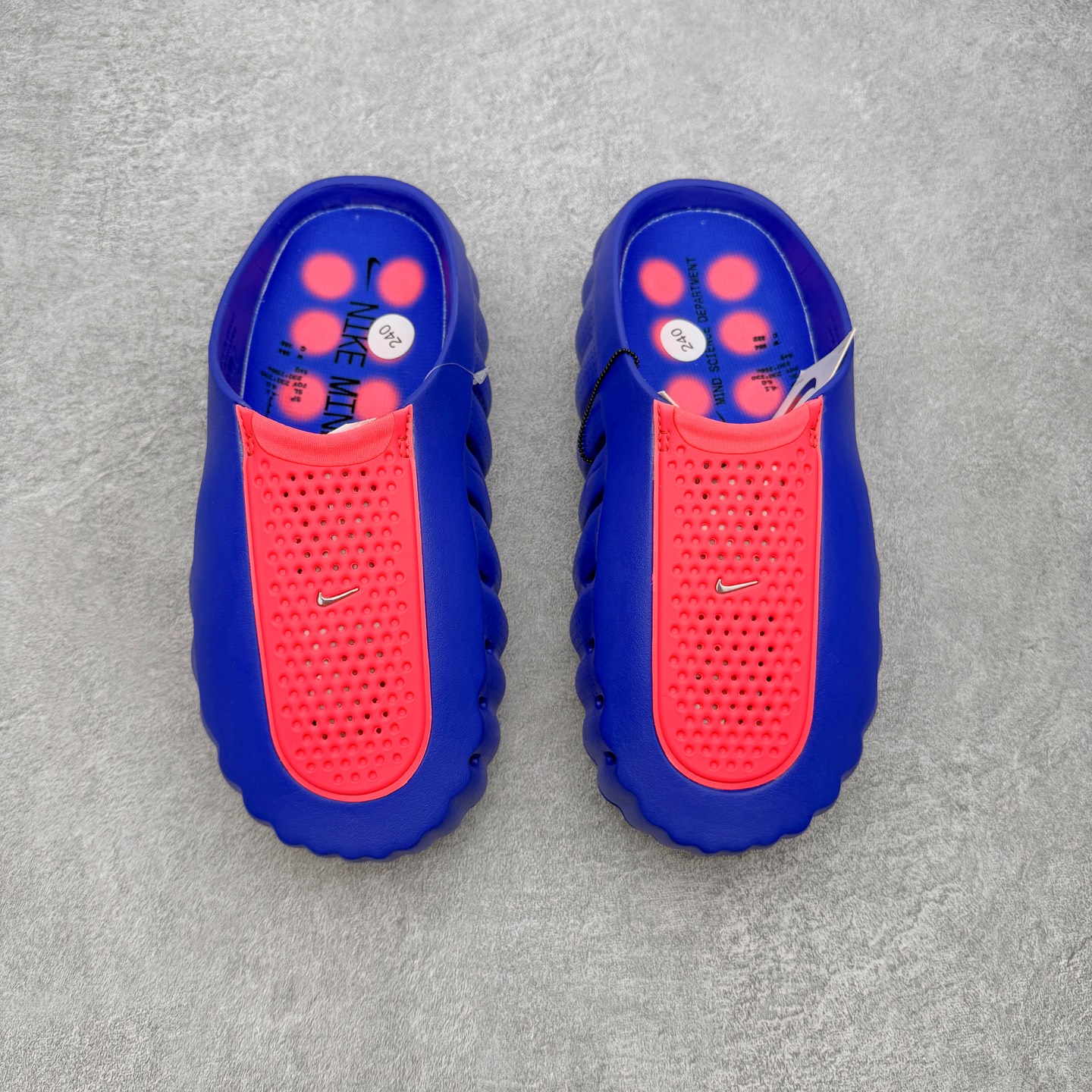 Nike Mind 001 按摩鞋 舒适柔软 包头 拖鞋男女同款  蓝红 HQ4307-200