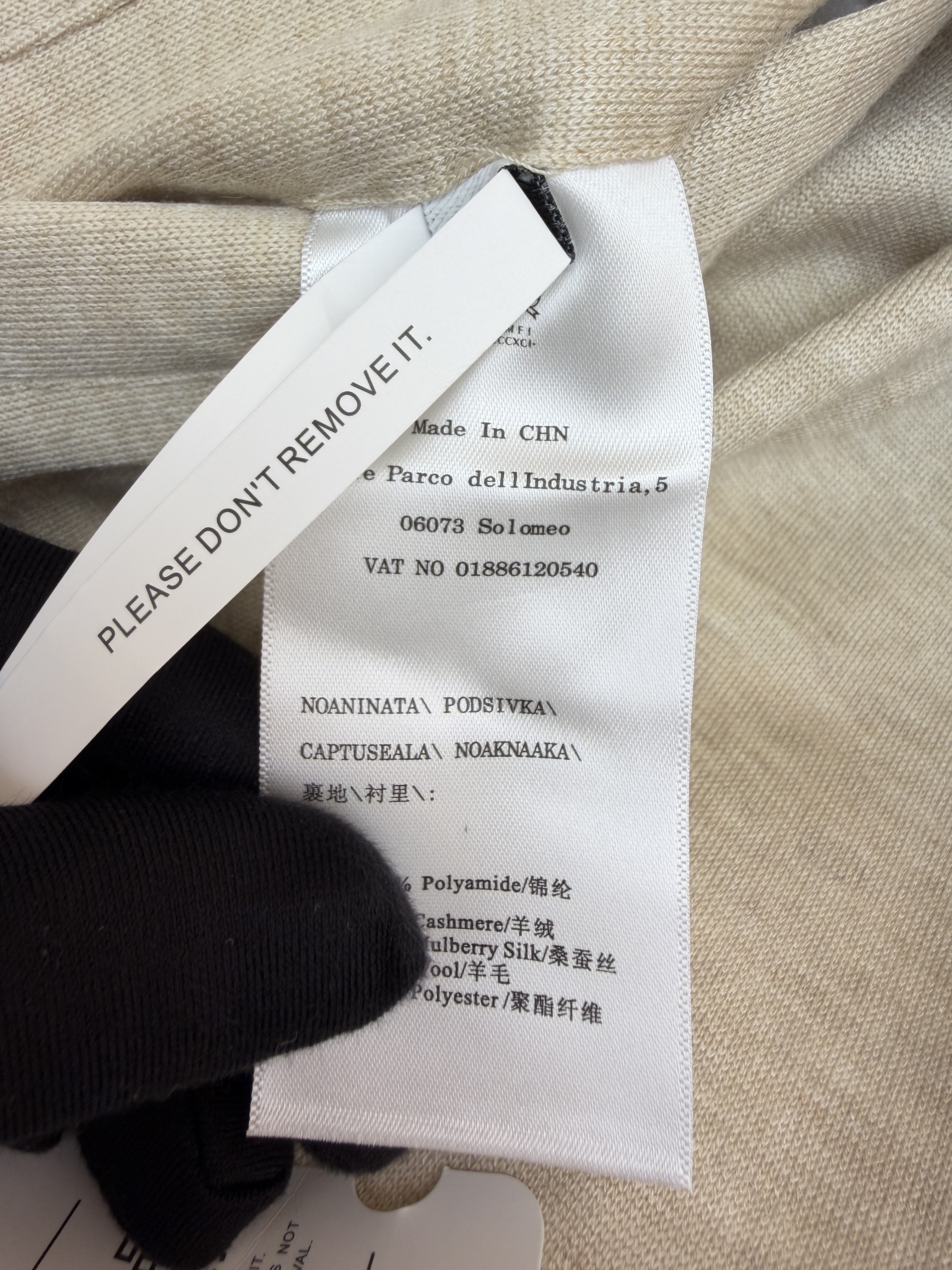 Brunello Cucinelli 标识双面两穿拉链立领夹克 外套 长袖 秋冬款 白色/卡其色 C5