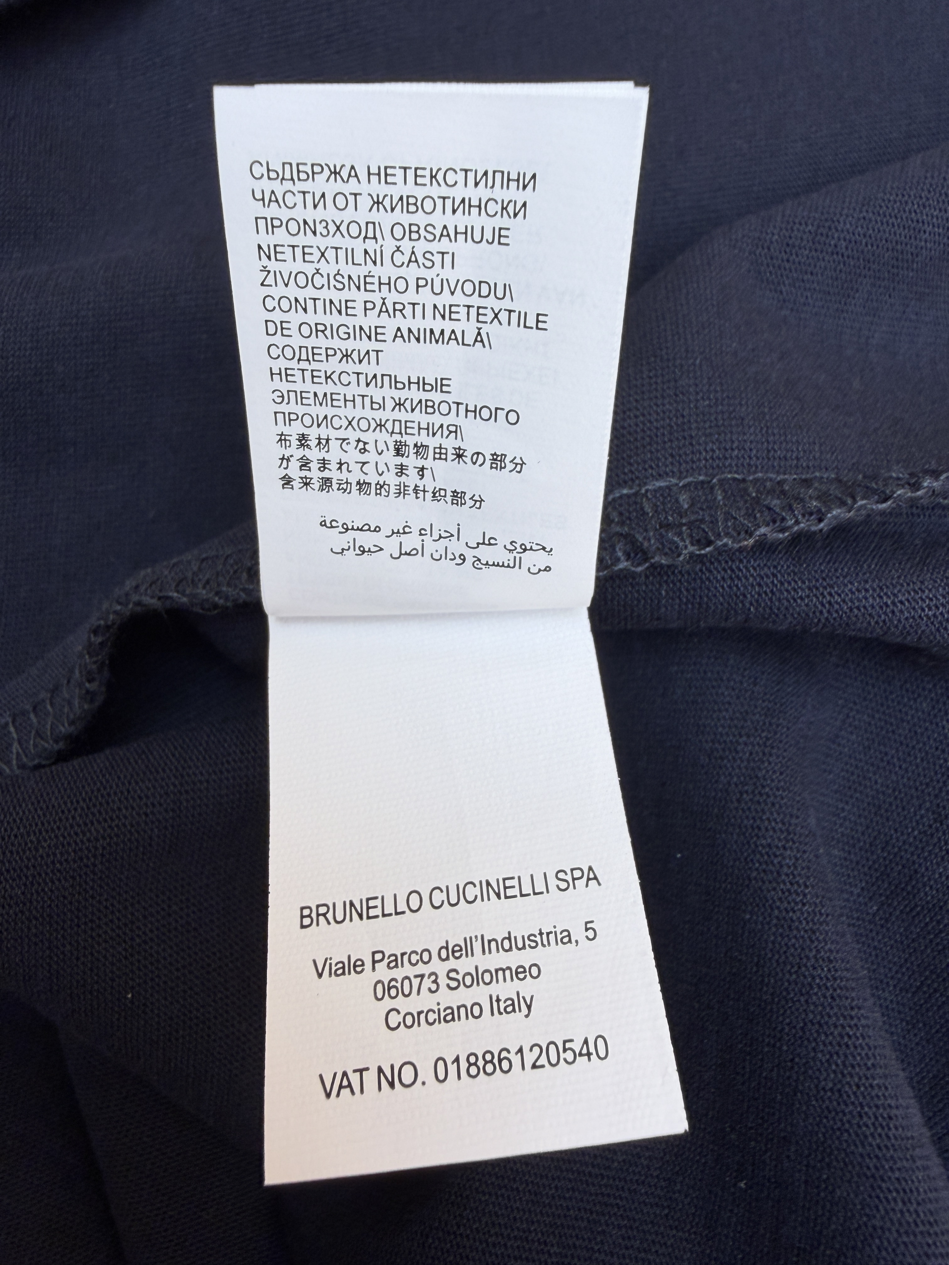 Brunello Cucinelli BC 标识印花圆领短袖 T恤 夏款 黑色 白色 A0