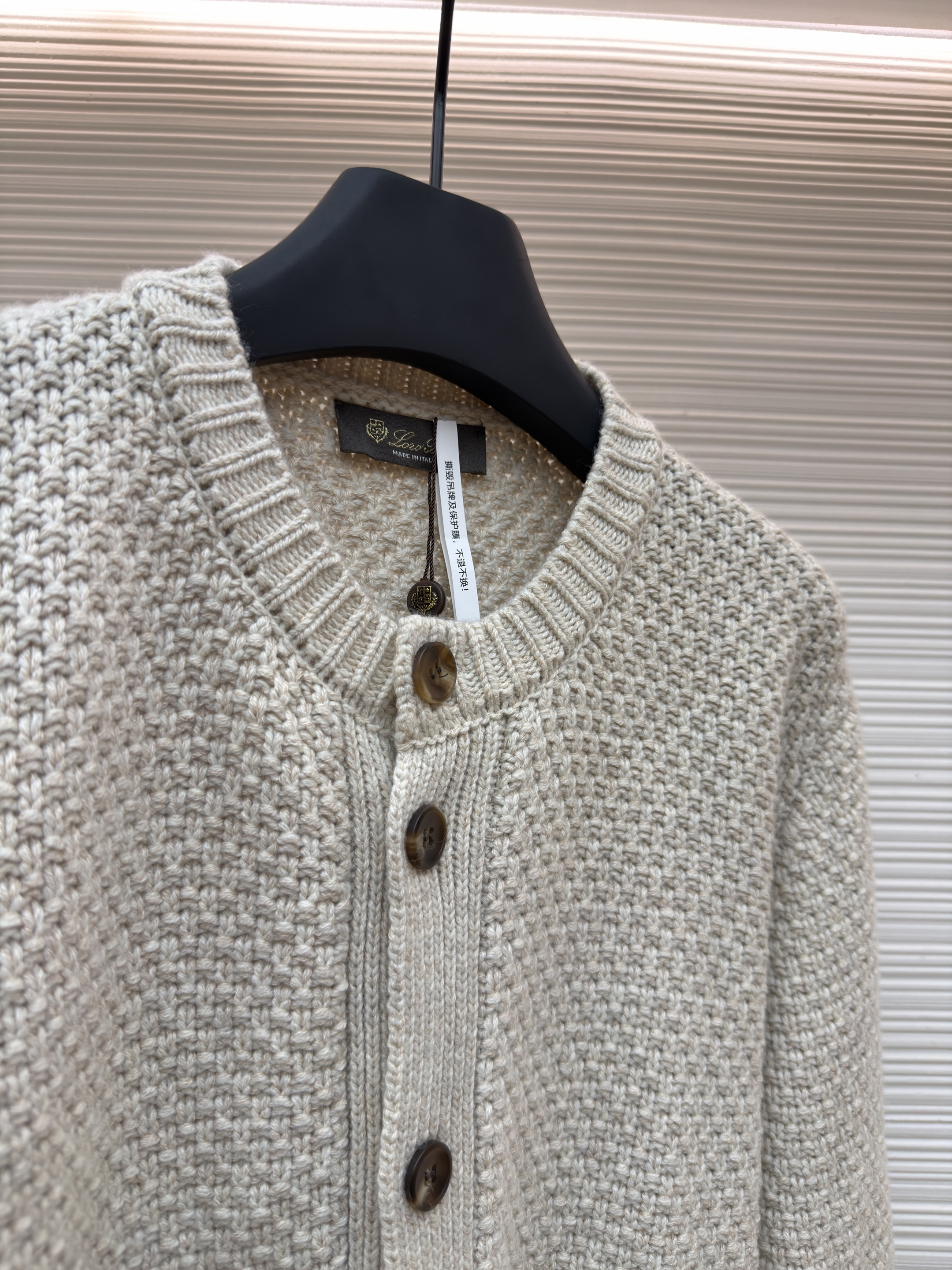 Loro Piana LP 圆领针织开衫 毛衣 针织衫 外套 长袖 秋冬 杏色 B0