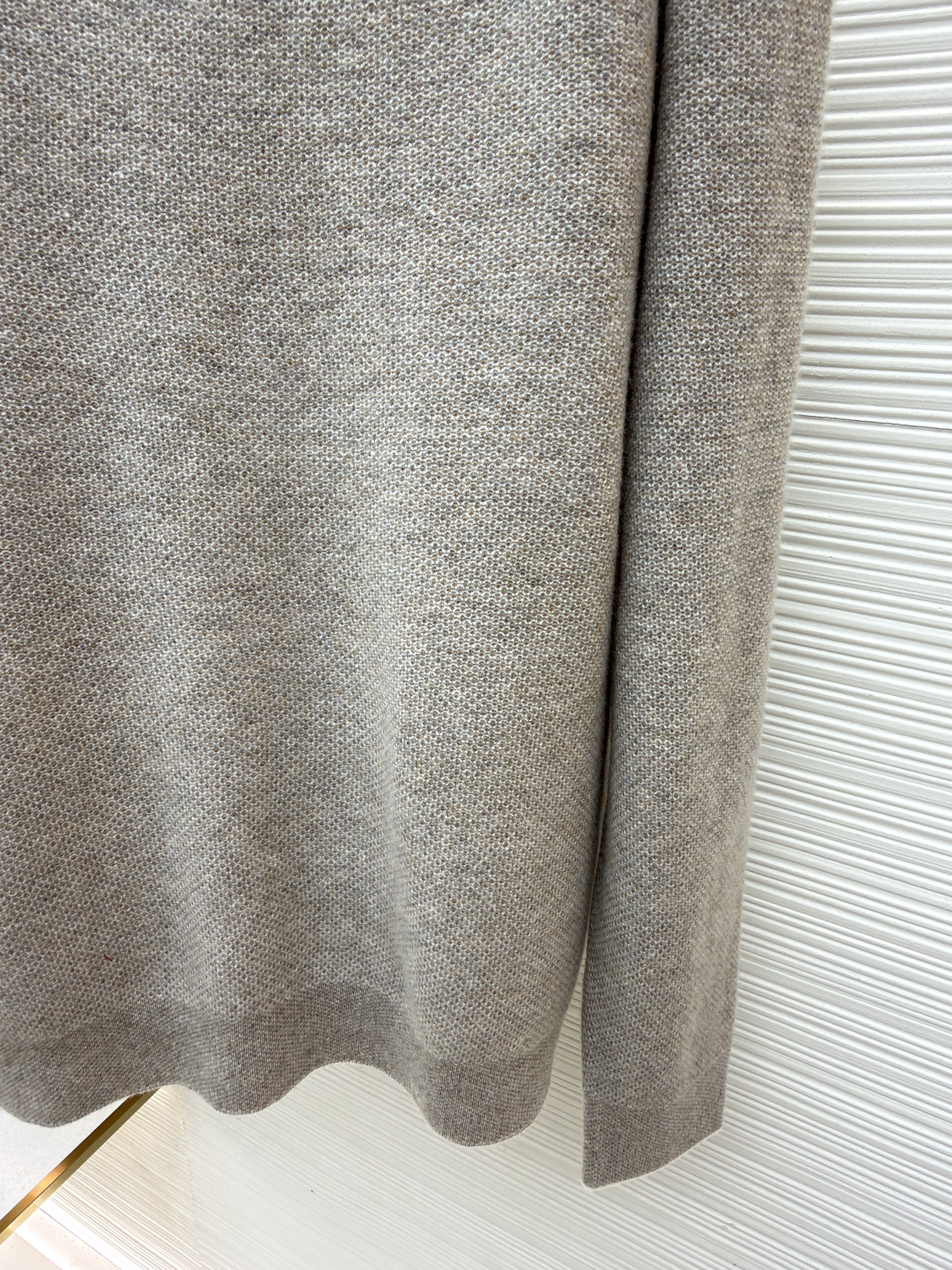 Loro Piana LP 藤格双层领套头针织毛衣 针织衫 外套 长袖 秋冬 木色 深木色 B5