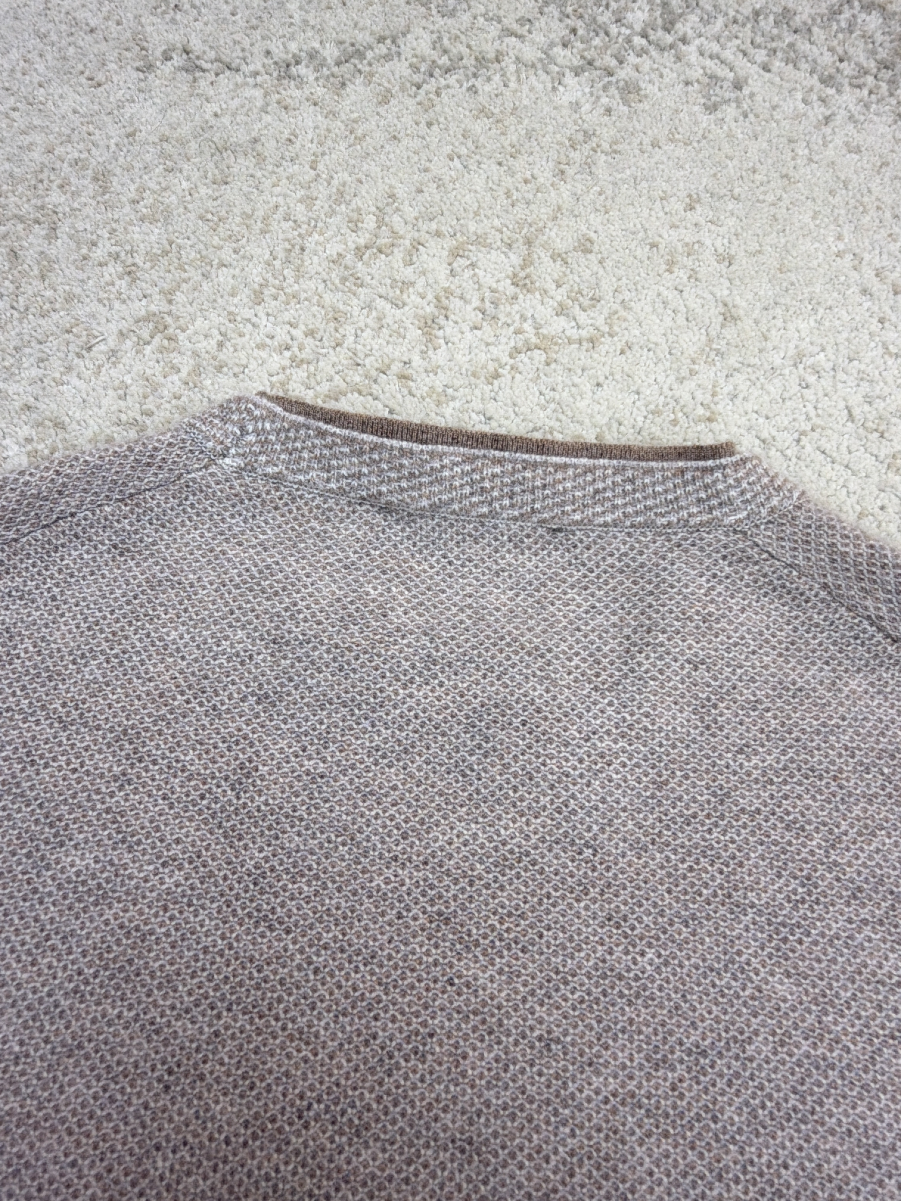 Loro Piana LP 藤格双层领套头针织毛衣 针织衫 外套 长袖 秋冬 木色 深木色 B5