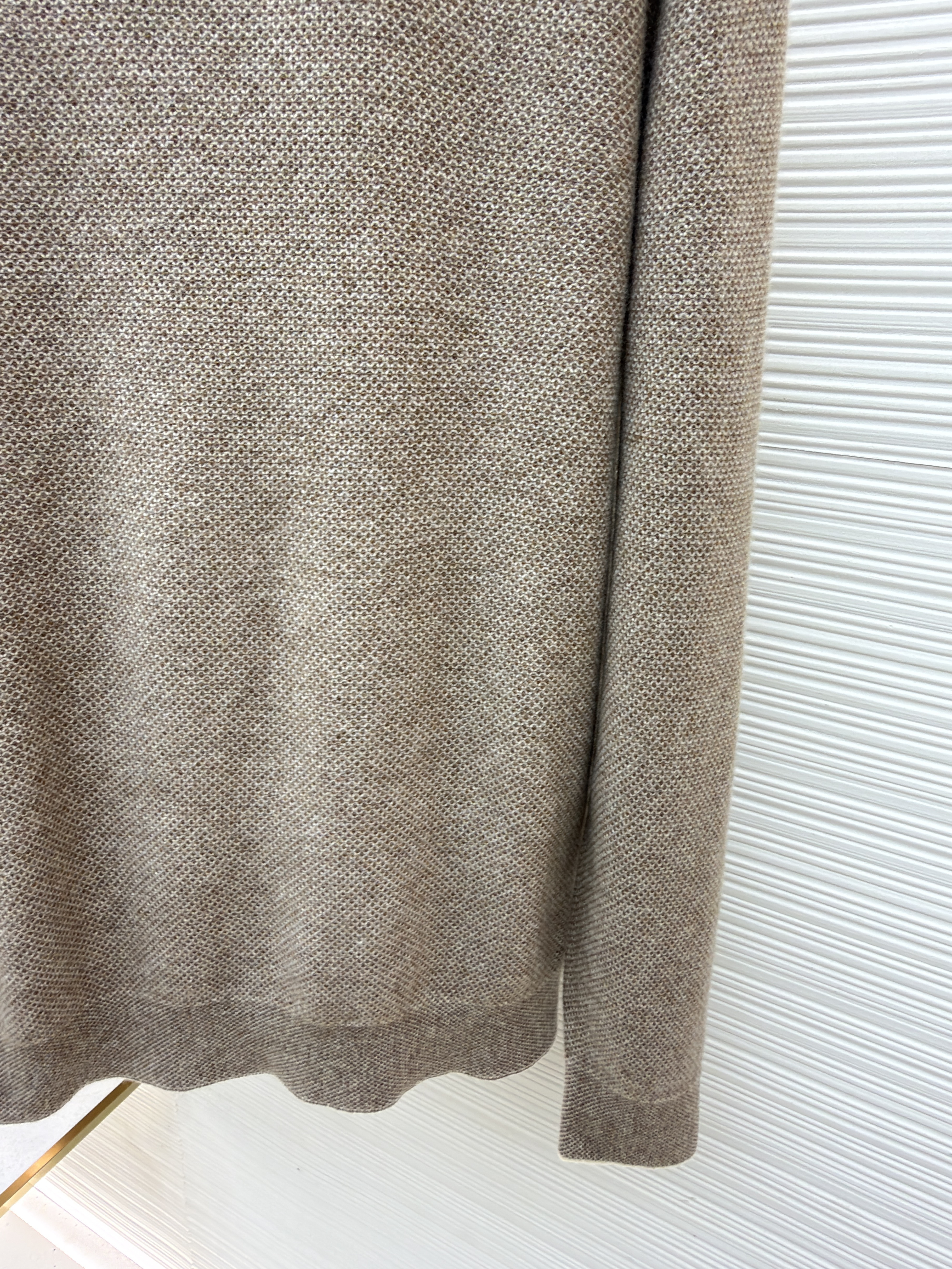 Loro Piana LP 藤格双层领套头针织毛衣 针织衫 外套 长袖 秋冬 木色 深木色 B5