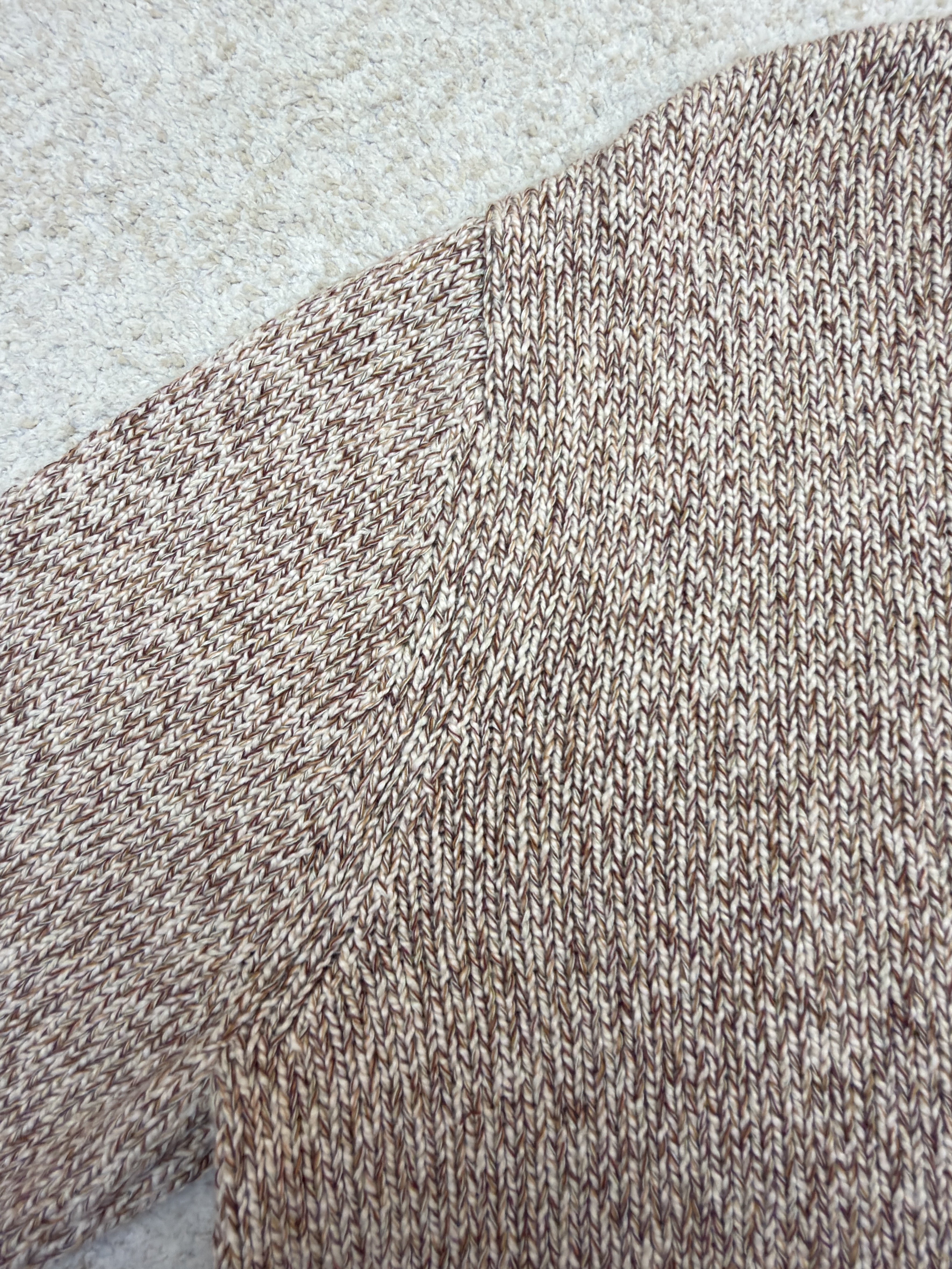 Loro Piana LP 杂色羊毛圆领针织毛衣 针织衫 外套 长袖 秋冬 卡其色 B5