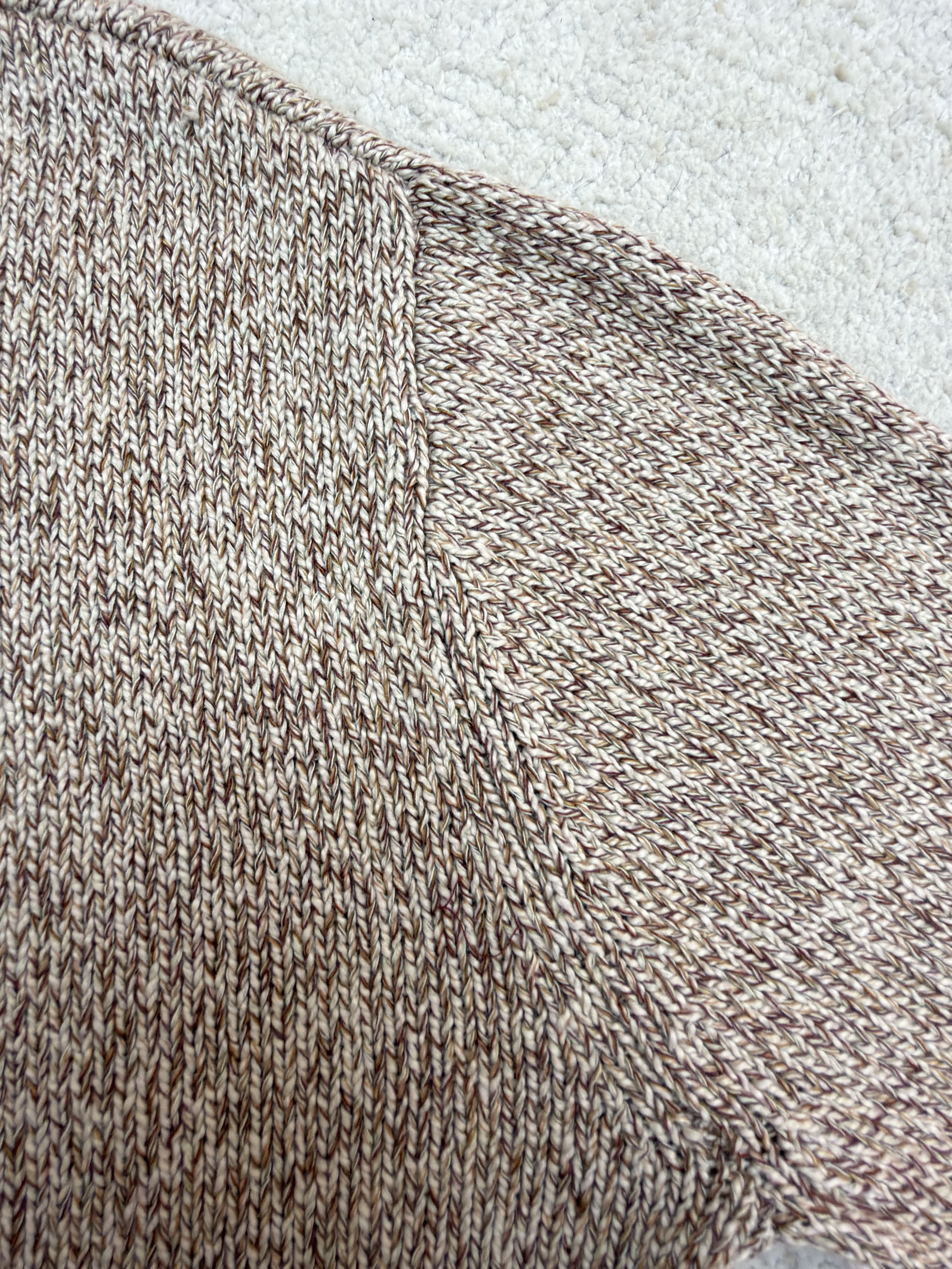 Loro Piana LP 杂色羊毛圆领针织毛衣 针织衫 外套 长袖 秋冬 卡其色 B5