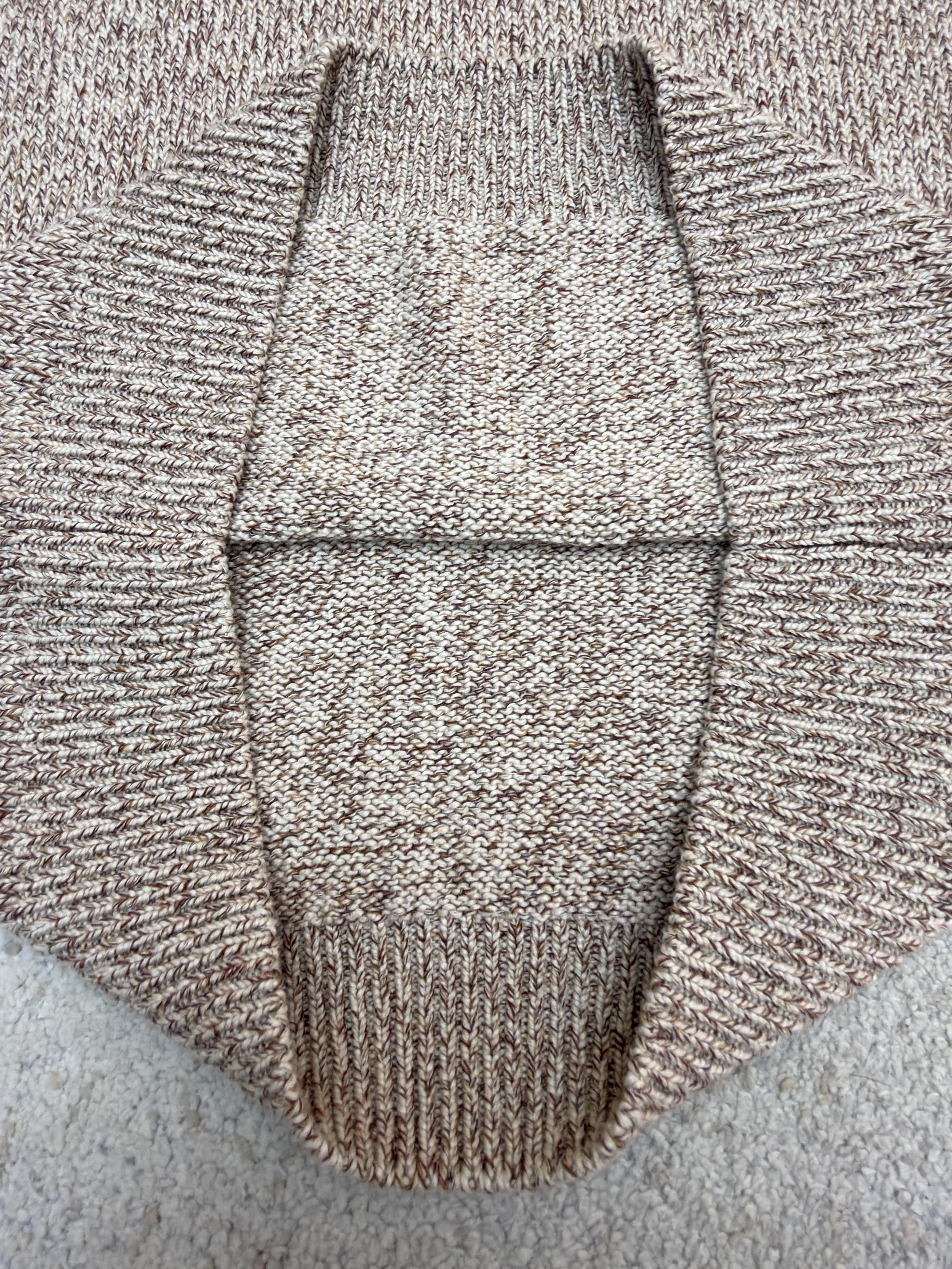 Loro Piana LP 杂色羊毛圆领针织毛衣 针织衫 外套 长袖 秋冬 卡其色 B5