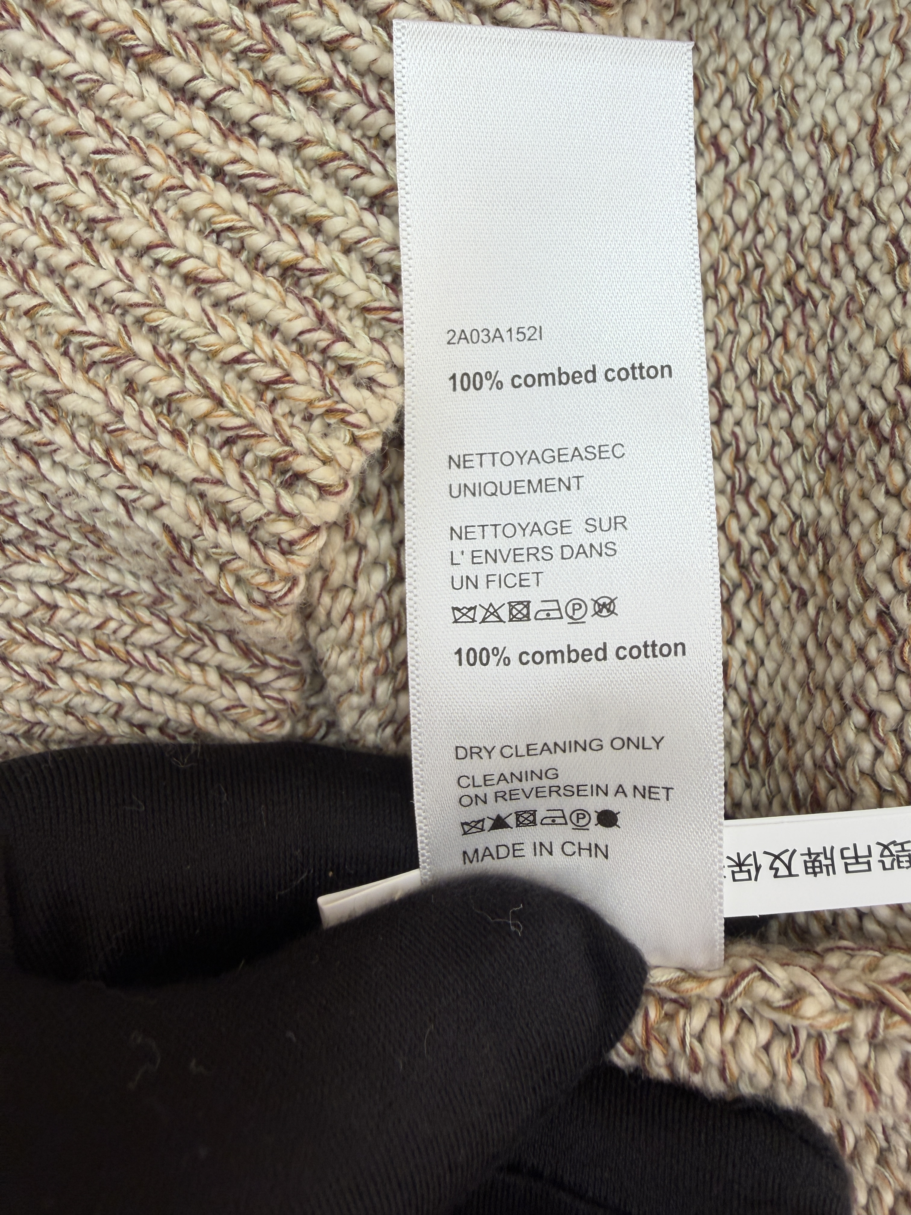 Loro Piana LP 杂色羊毛圆领针织毛衣 针织衫 外套 长袖 秋冬 卡其色 B5