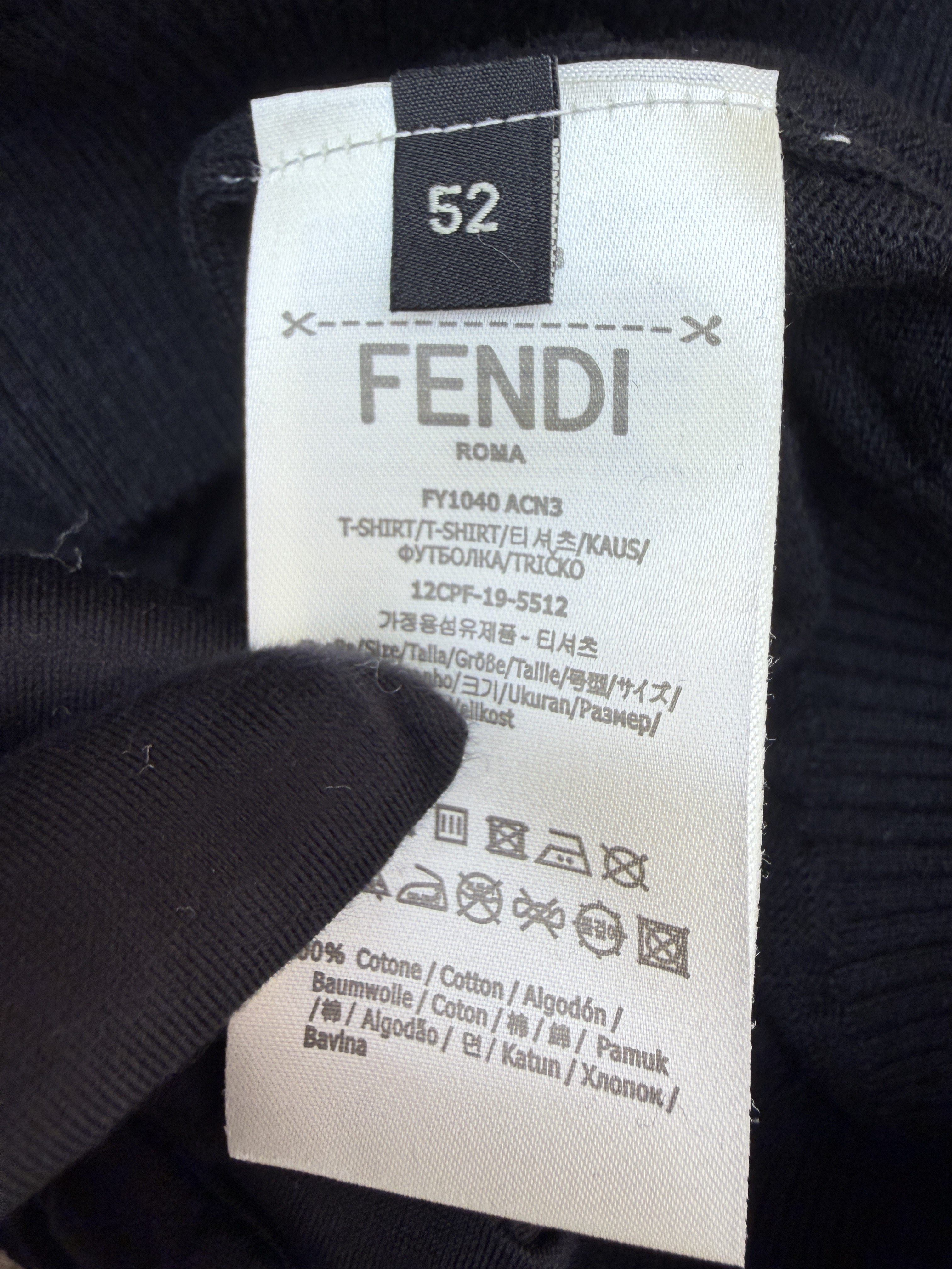 FENDI 芬迪 压花口袋拉链圆领毛衣 针织衫 外套 长袖 黑色 B0