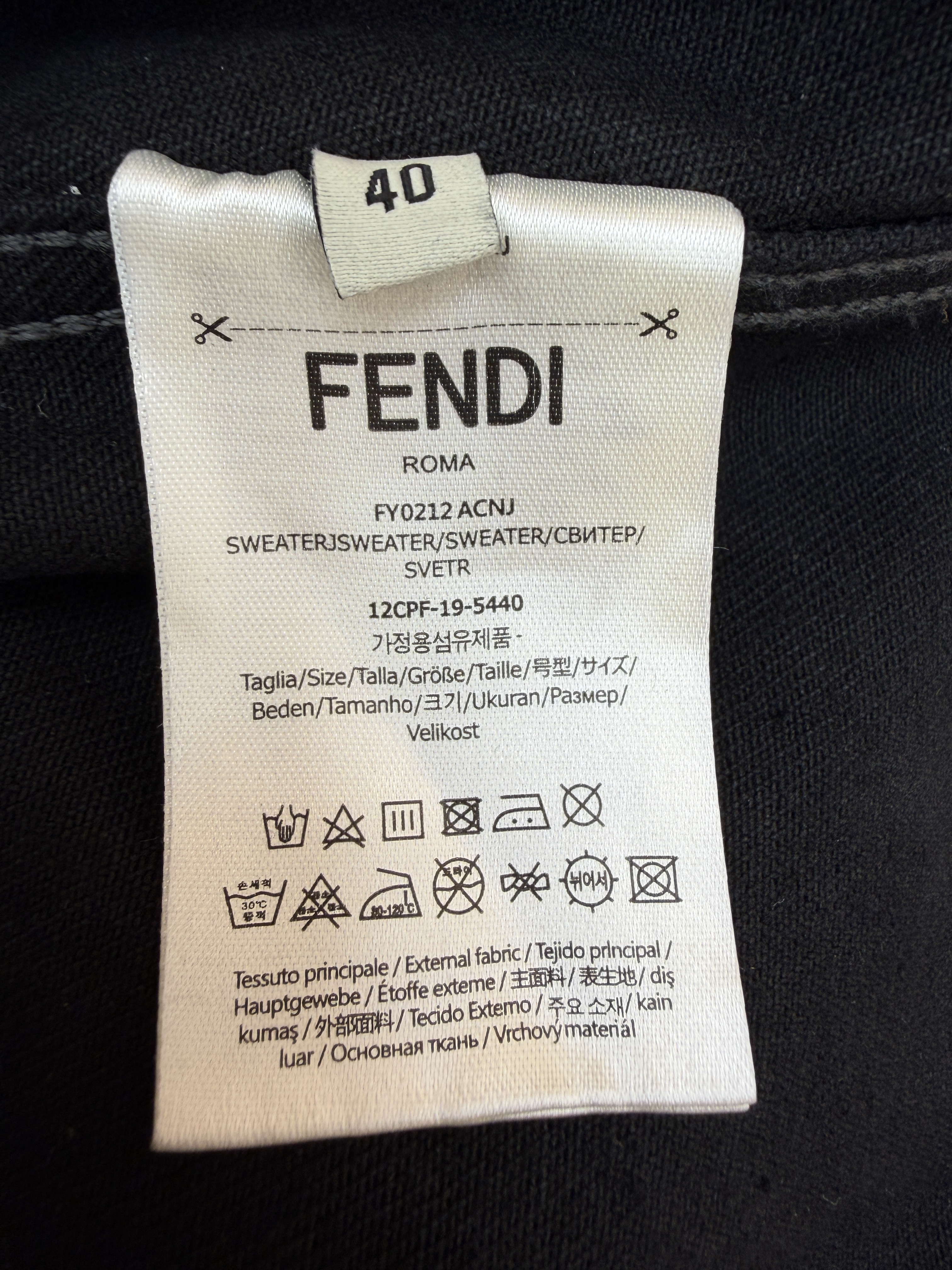 FENDI 芬迪 FF满印牛仔外套 夹克 长袖 秋冬 黑色 C0