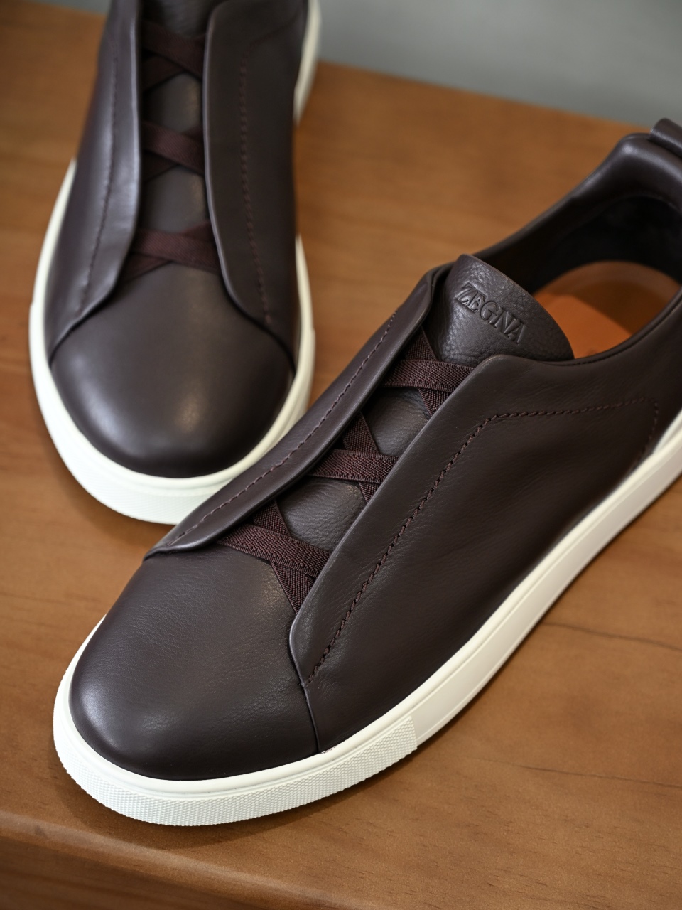 ZE2617 杰尼亚 Zegna Triple -(Smooth Leather) Laceless Sneakers -C0-02