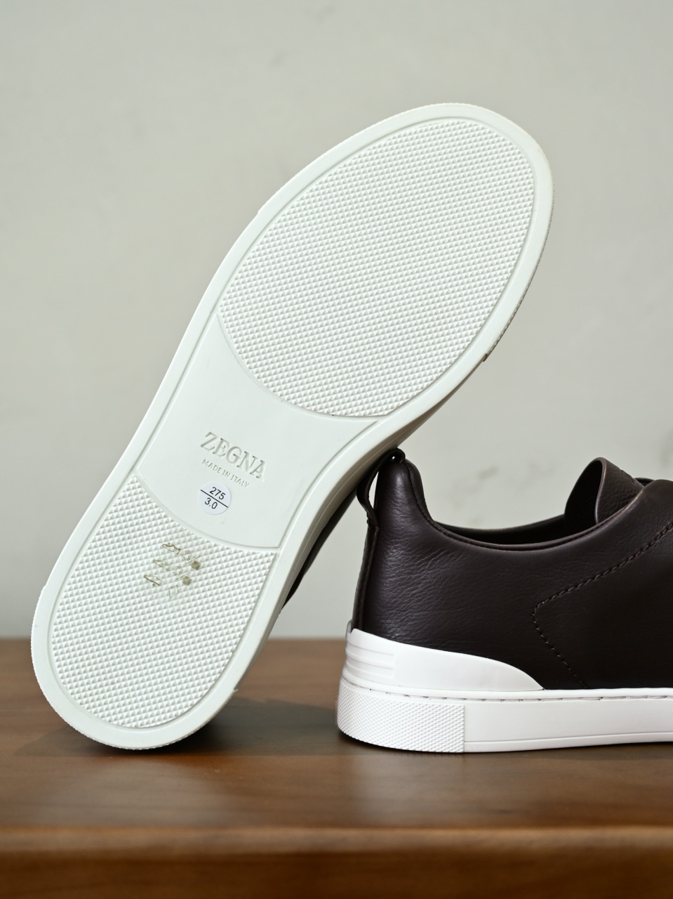 ZE2617 杰尼亚 Zegna Triple -(Smooth Leather) Laceless Sneakers -C0-02
