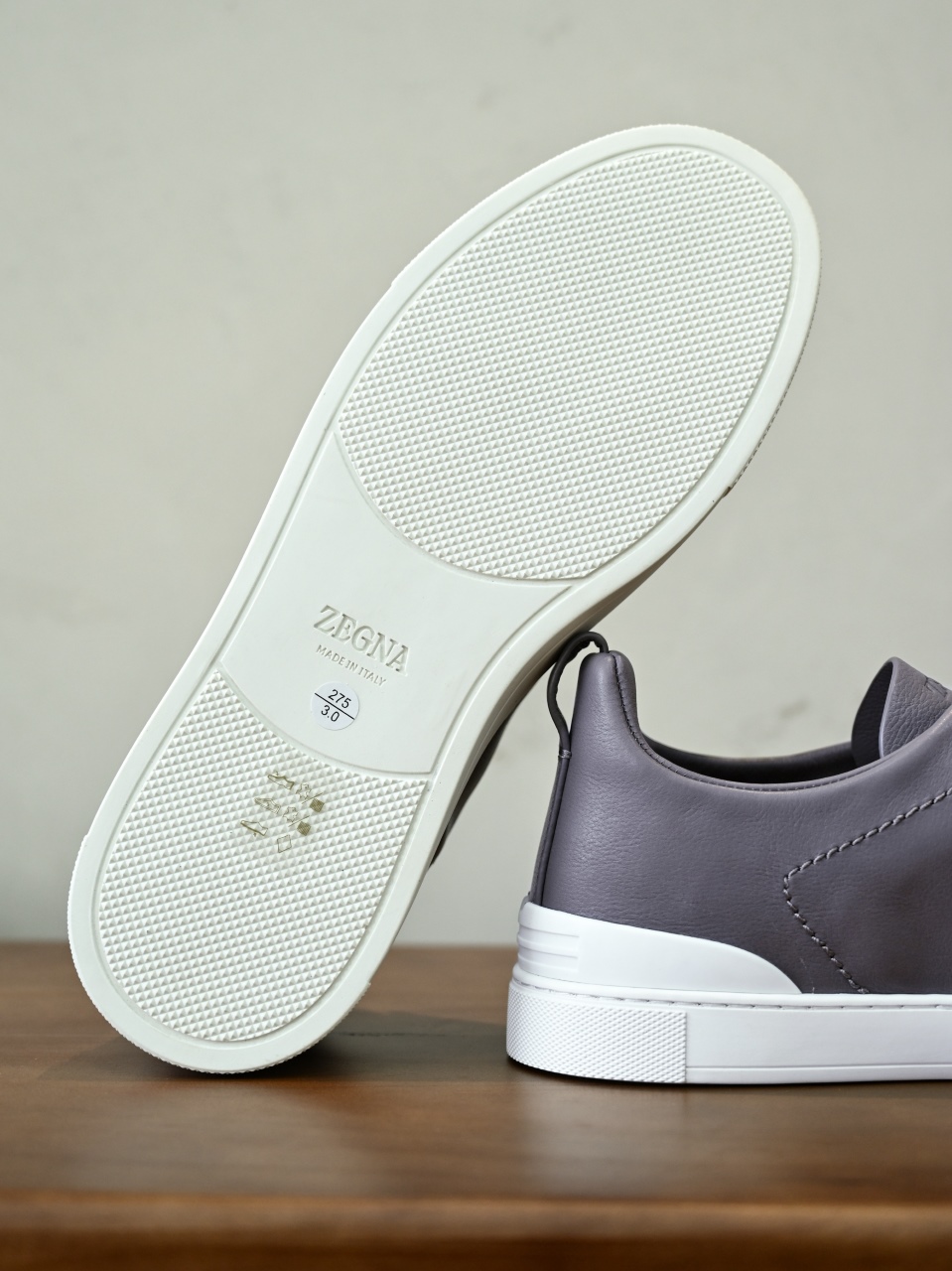 ZE2617 杰尼亚  Zegna Triple -(Smooth Leather) Laceless Sneakers -C0-04-LHOTA-S5207