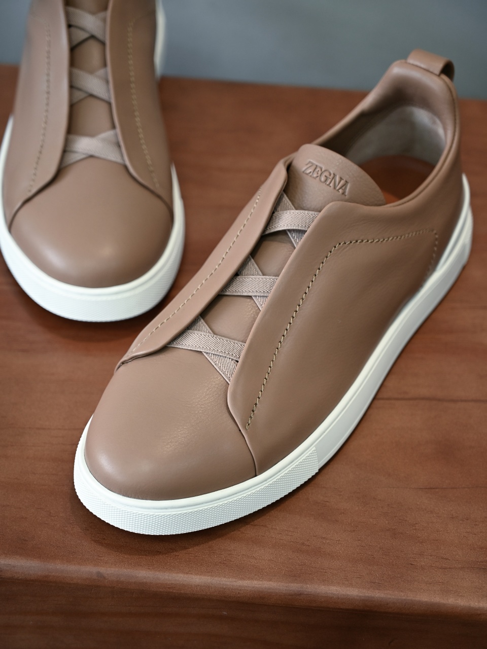 ZE2617 杰尼亚 Zegna Triple -(Smooth Leather) Laceless Sneakers -C0-06-LHOTA-S5207