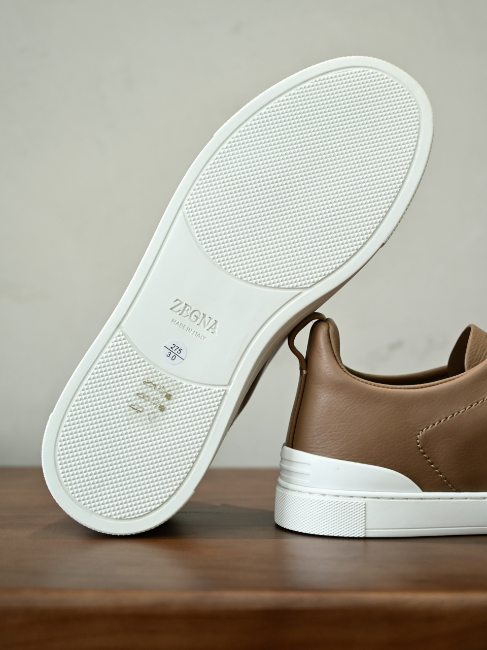 ZE2617 杰尼亚  Zegna Triple -(Smooth Leather) Laceless Sneakers -C0-08-LHOTA-S5207