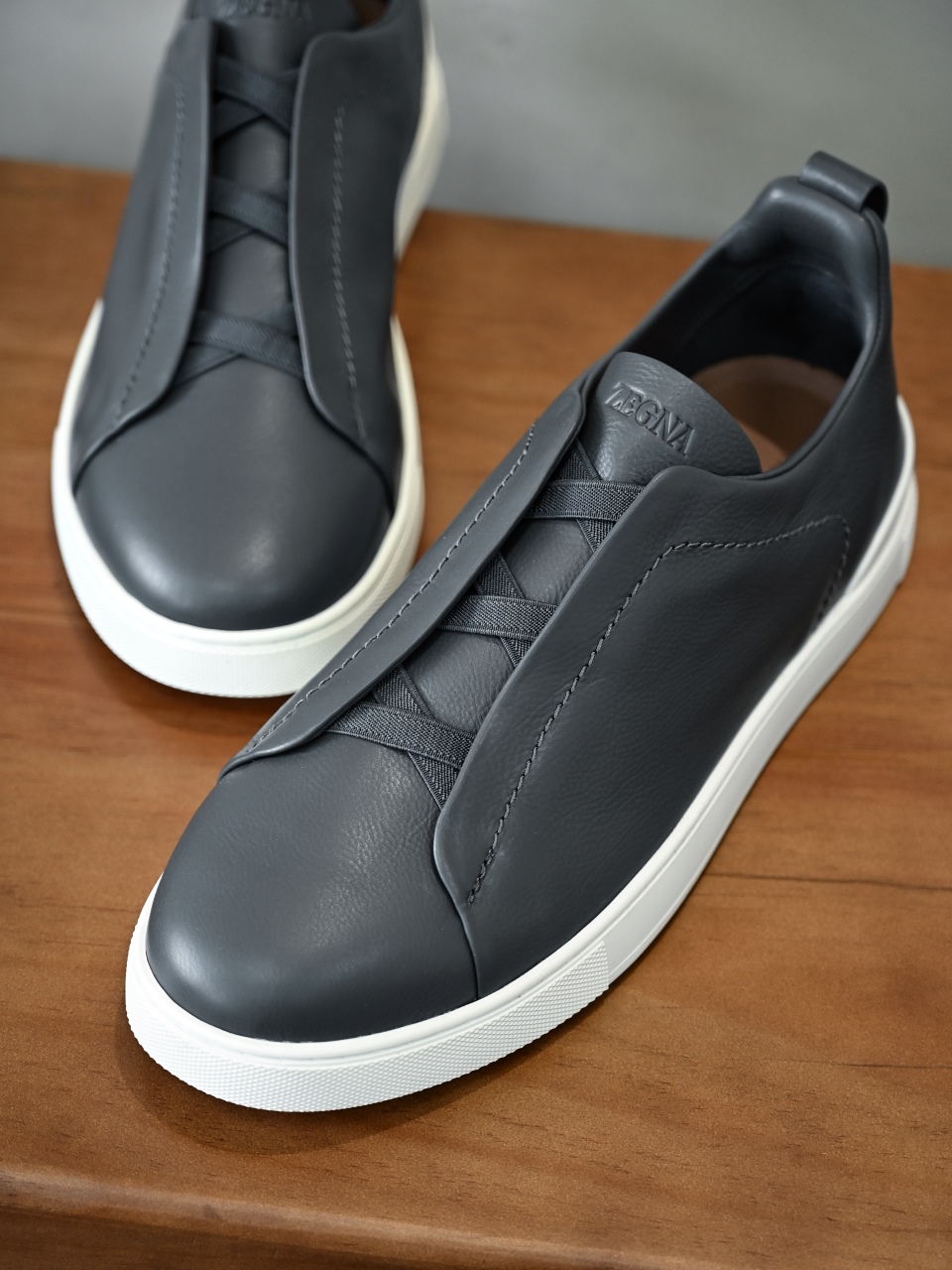 ZE2617 杰尼亚 Zegna Triple -(Smooth Leather) Laceless Sneakers -C0-09-LHOTA-S5207