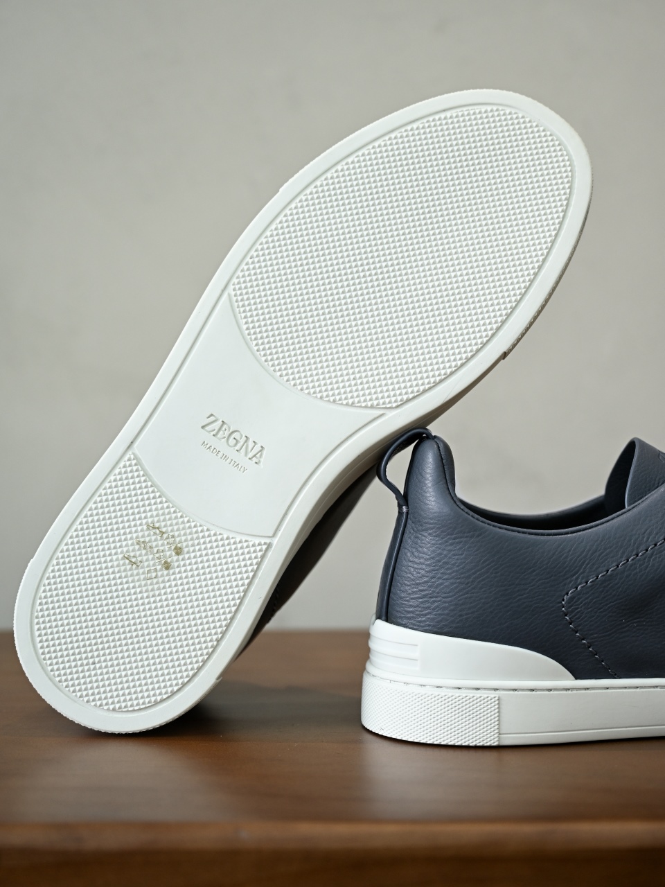 ZE2617 杰尼亚 Zegna Triple -(Smooth Leather) Laceless Sneakers -C0-09-LHOTA-S5207