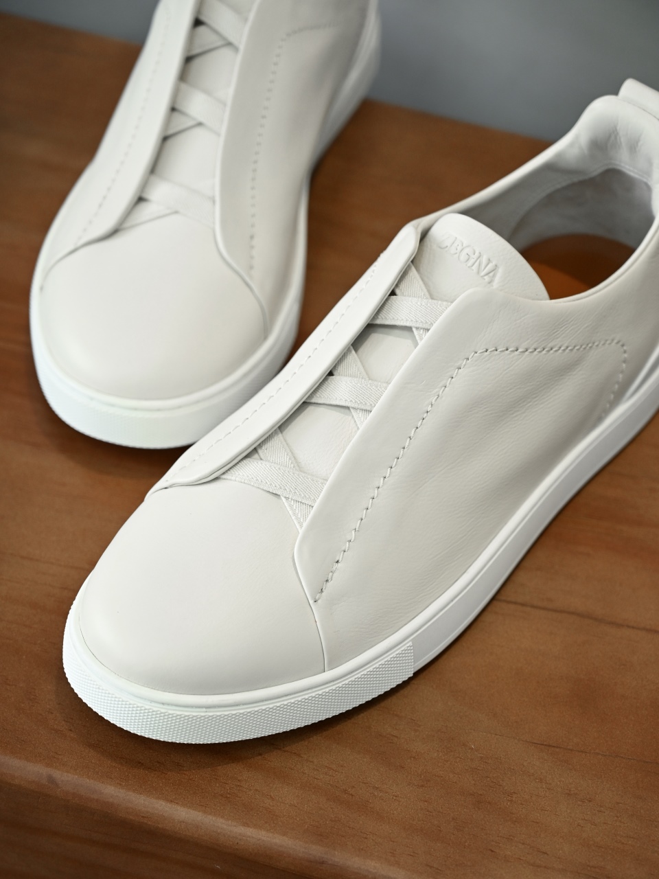 ZE2617 杰尼亚 Zegna Triple -(Smooth Leather) Laceless Sneakers -C0-10-LHOTA-S5207