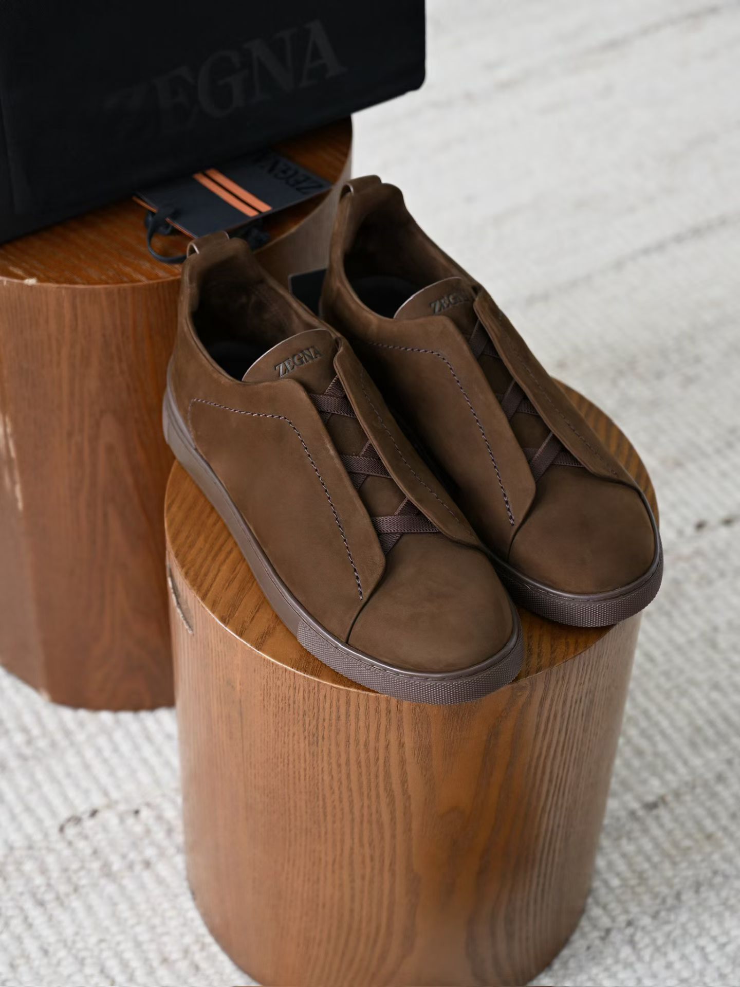 ZE2441-5 杰尼亚 Zegna Triple -(Suede) Laceless Sneakers -C0-LHNBC-S7964Z
