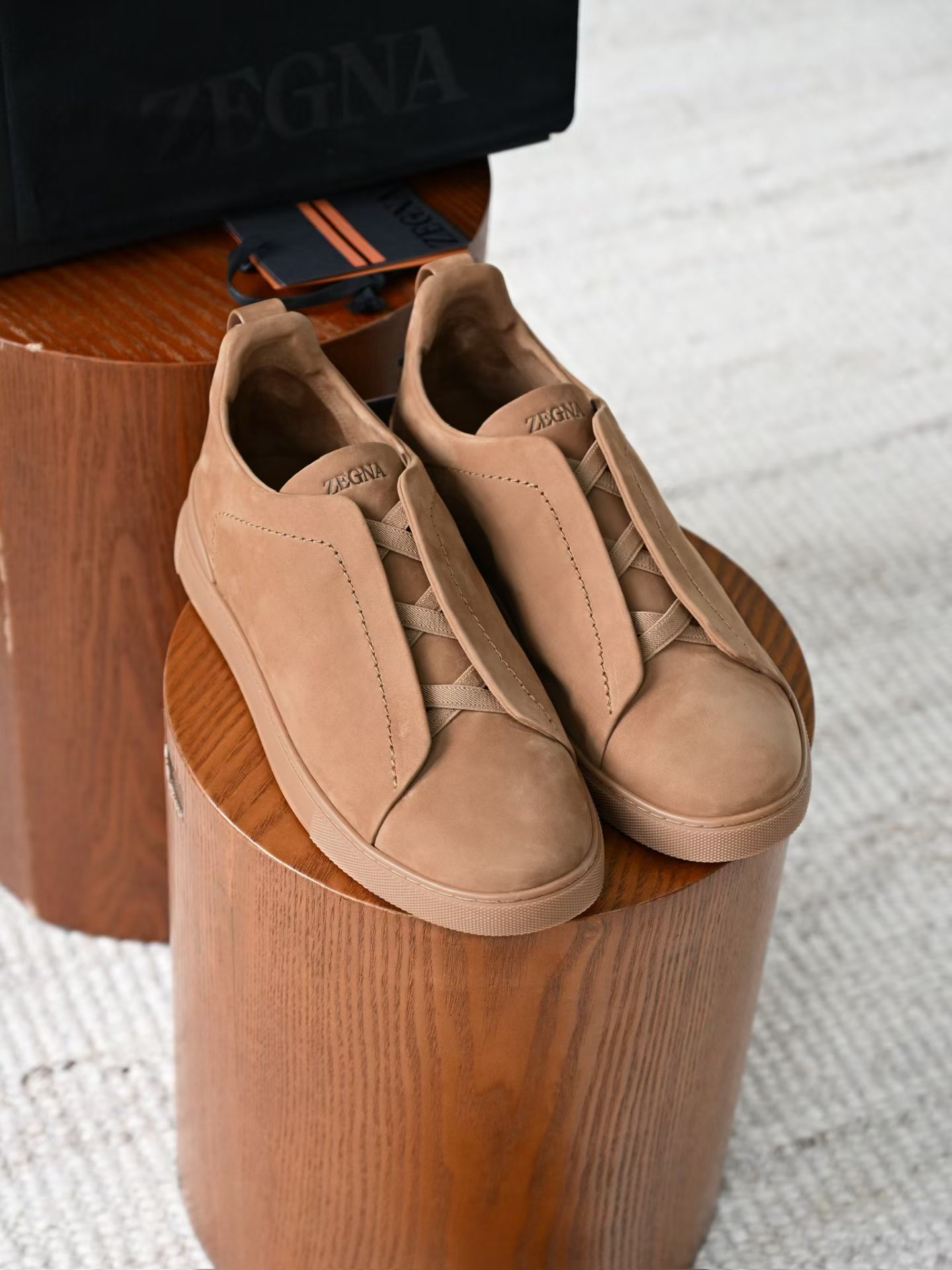 ZE2441-5 杰尼亚 Zegna Triple -(Suede) Laceless Sneakers -C0-LHNBC-S7964Z