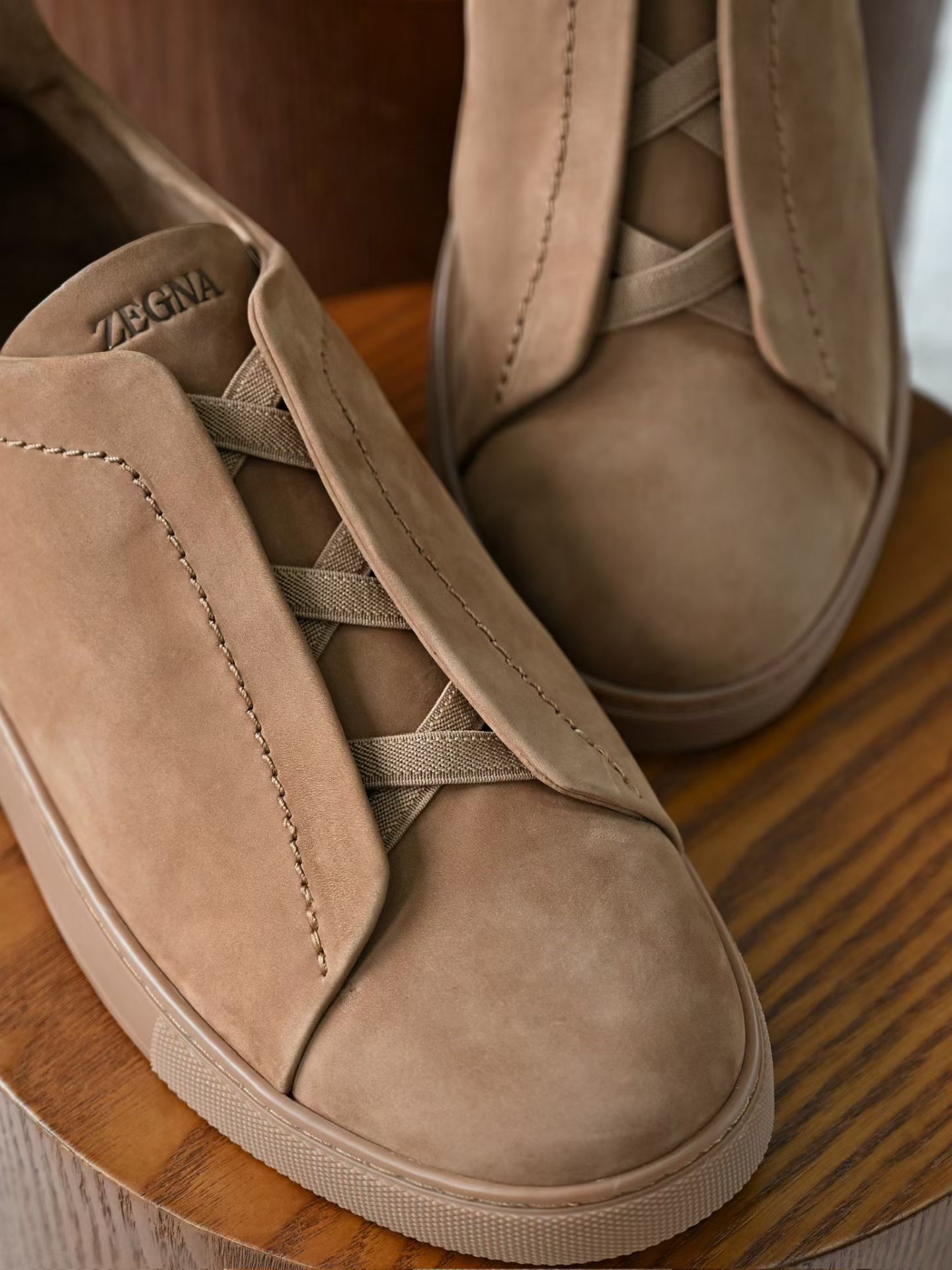ZE2441-5 杰尼亚 Zegna Triple -(Suede) Laceless Sneakers -C0-LHNBC-S7964Z