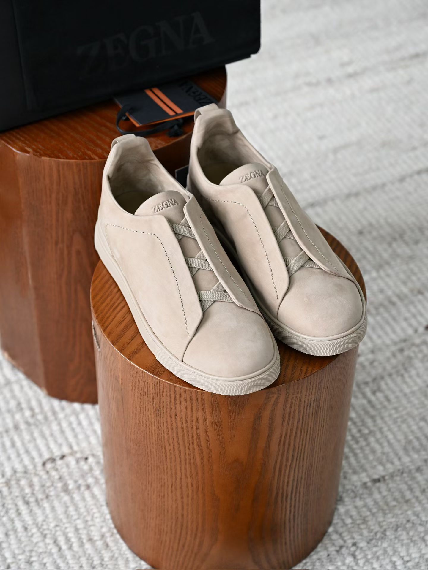 ZE2441-5 杰尼亚 Zegna Triple -(Suede) Laceless Sneakers -C0-LHNBC-S7964Z