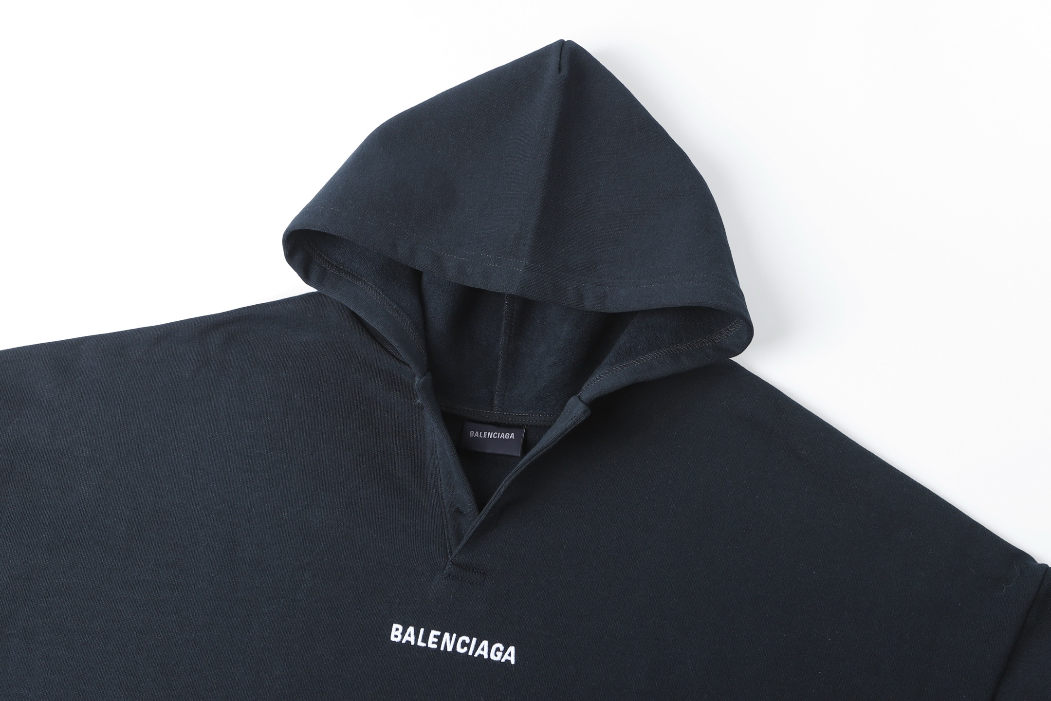 Balenciaga 巴黎世家 字母刺绣连帽卫衣 外套 连帽衫 长袖 秋冬 黑色 白色 B0