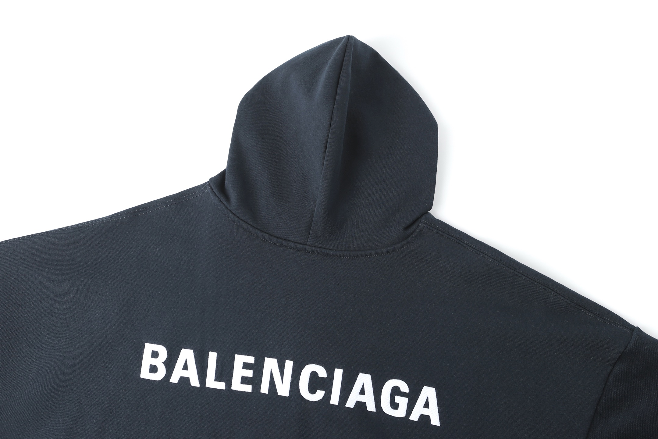 Balenciaga 巴黎世家 字母刺绣连帽卫衣 外套 连帽衫 长袖 秋冬 黑色 白色 B0
