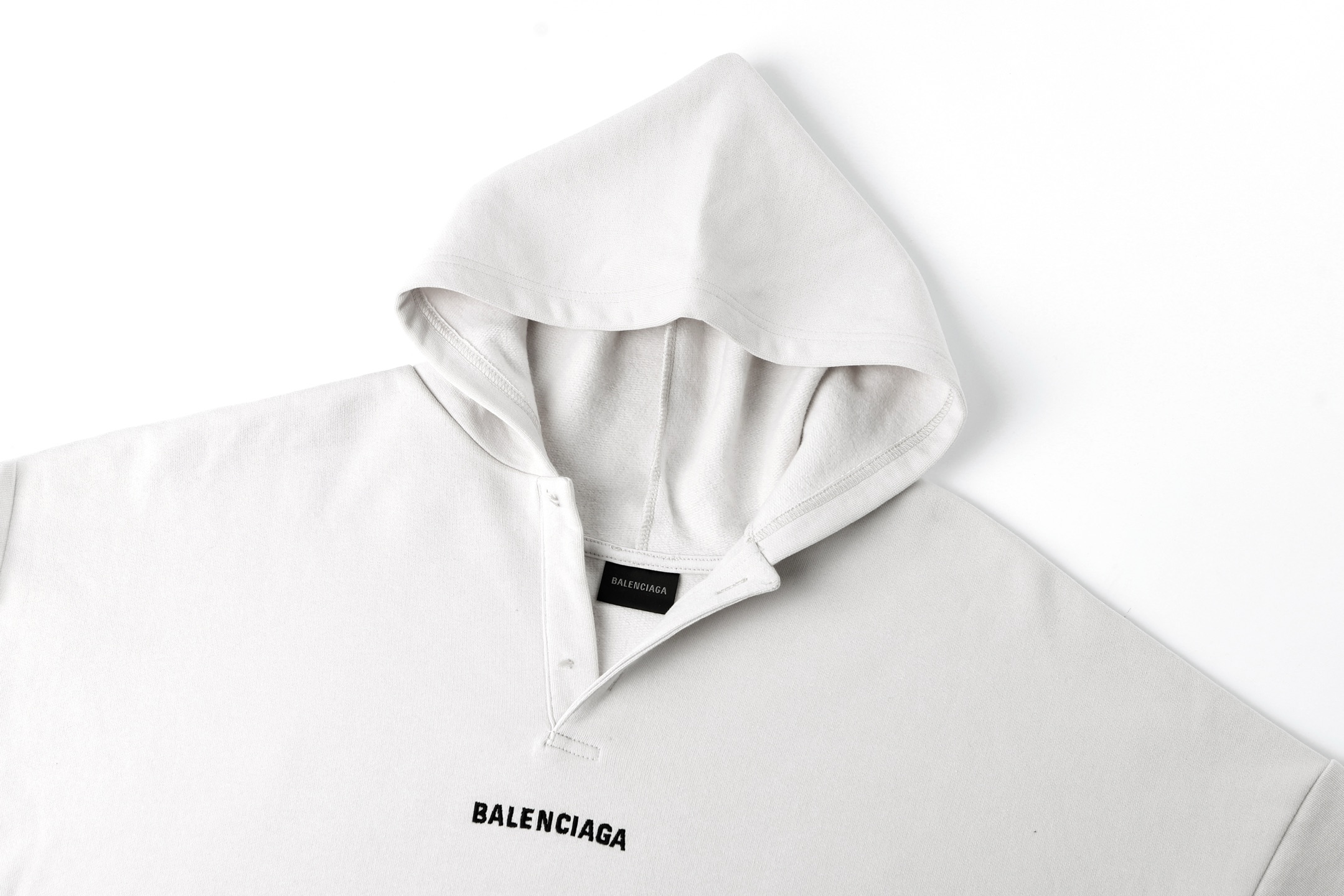 Balenciaga 巴黎世家 字母刺绣连帽卫衣 外套 连帽衫 长袖 秋冬 黑色 白色 B0