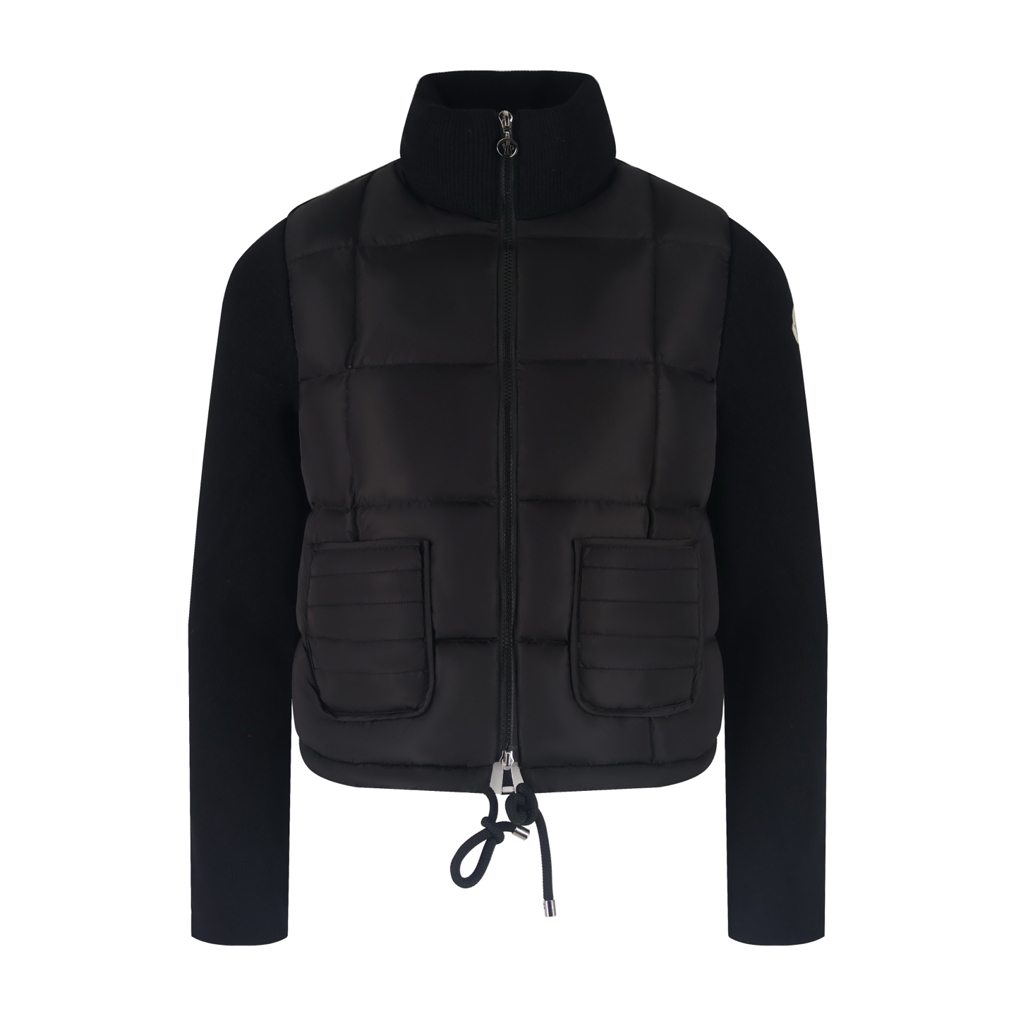 Moncler 蒙口 Padded Corduroy系列 针织拼袖拉链立领羽绒服 夹克 长袖 外套 女款 保暖 白色 黑色 C5