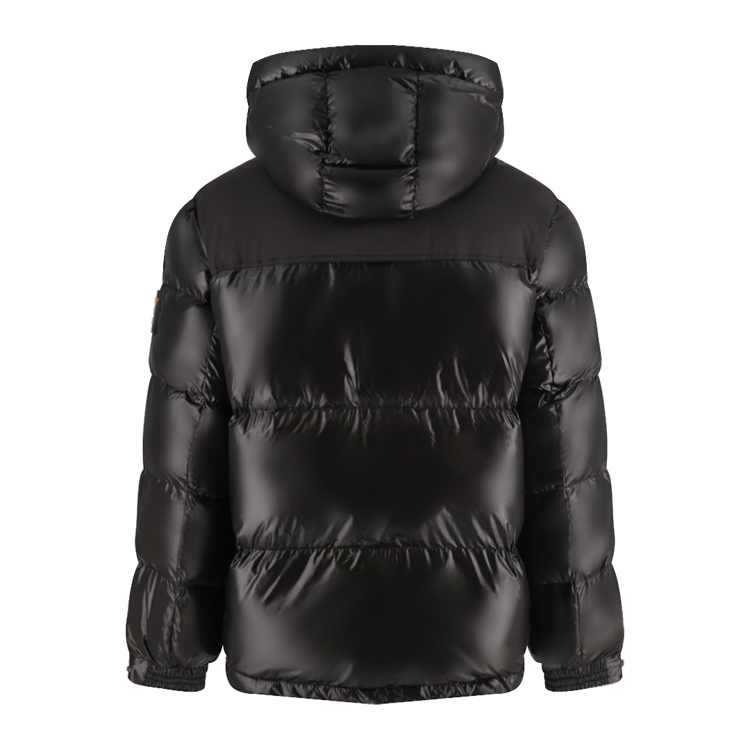 Burberry 巴宝莉 胸口刺绣拉链连帽羽绒服 长袖 外套 黑色 咖色 D0