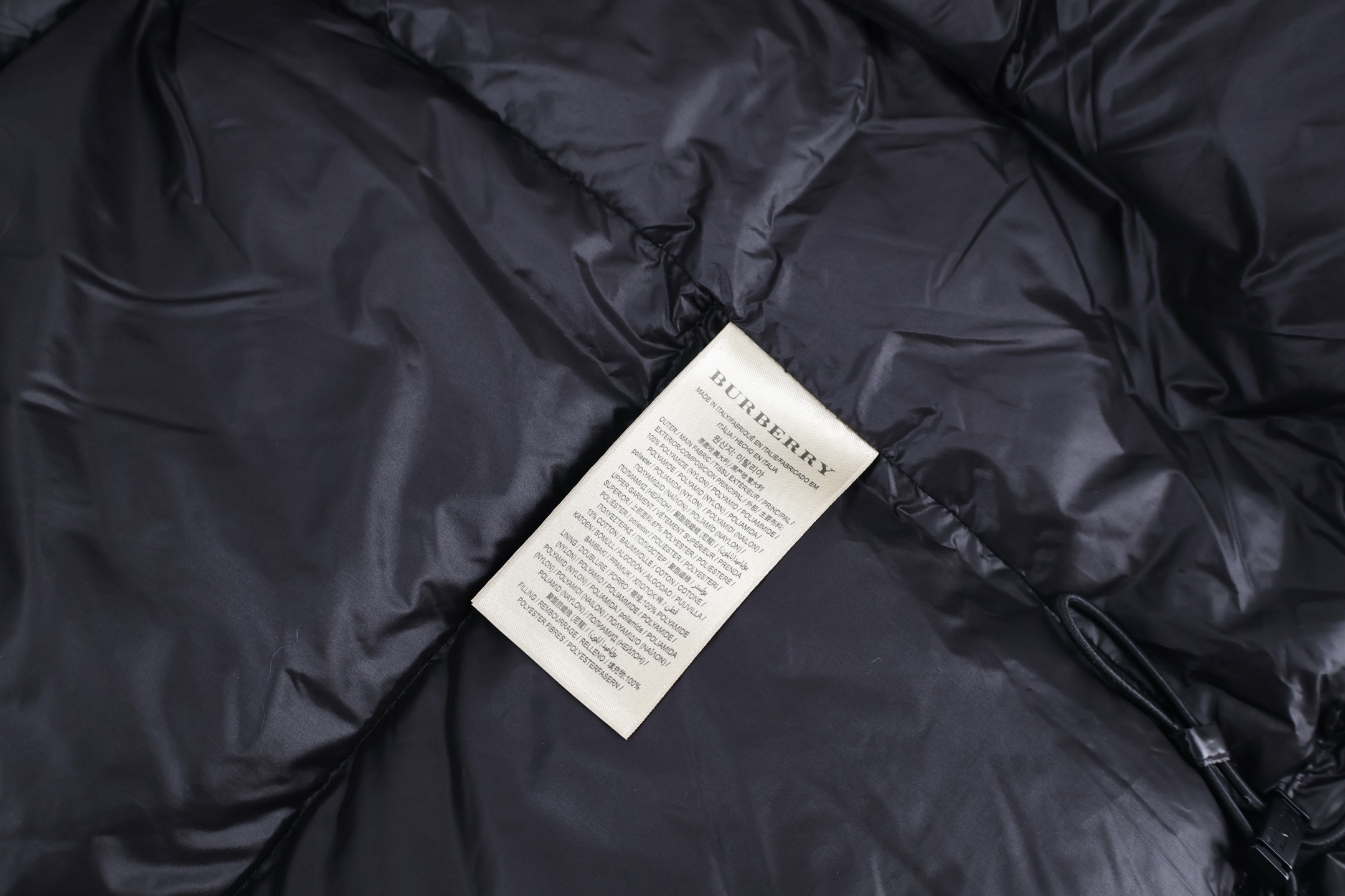 Burberry 巴宝莉 胸口刺绣拉链连帽羽绒服 长袖 外套 黑色 咖色 D0