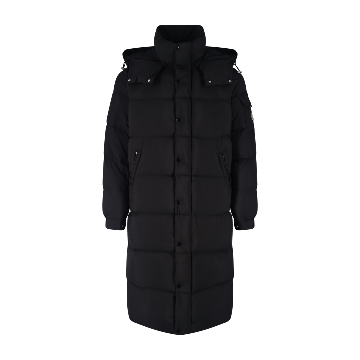 Moncler 蒙口 防风绗缝拉链连帽羽绒服 长款 保暖 外套 夹克 黑色 D0 