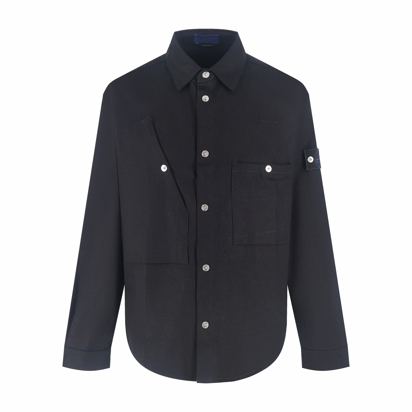 STONE ISLAND 石头岛 斜纹工装牛仔衬衫 外套 长袖 黑色 B5