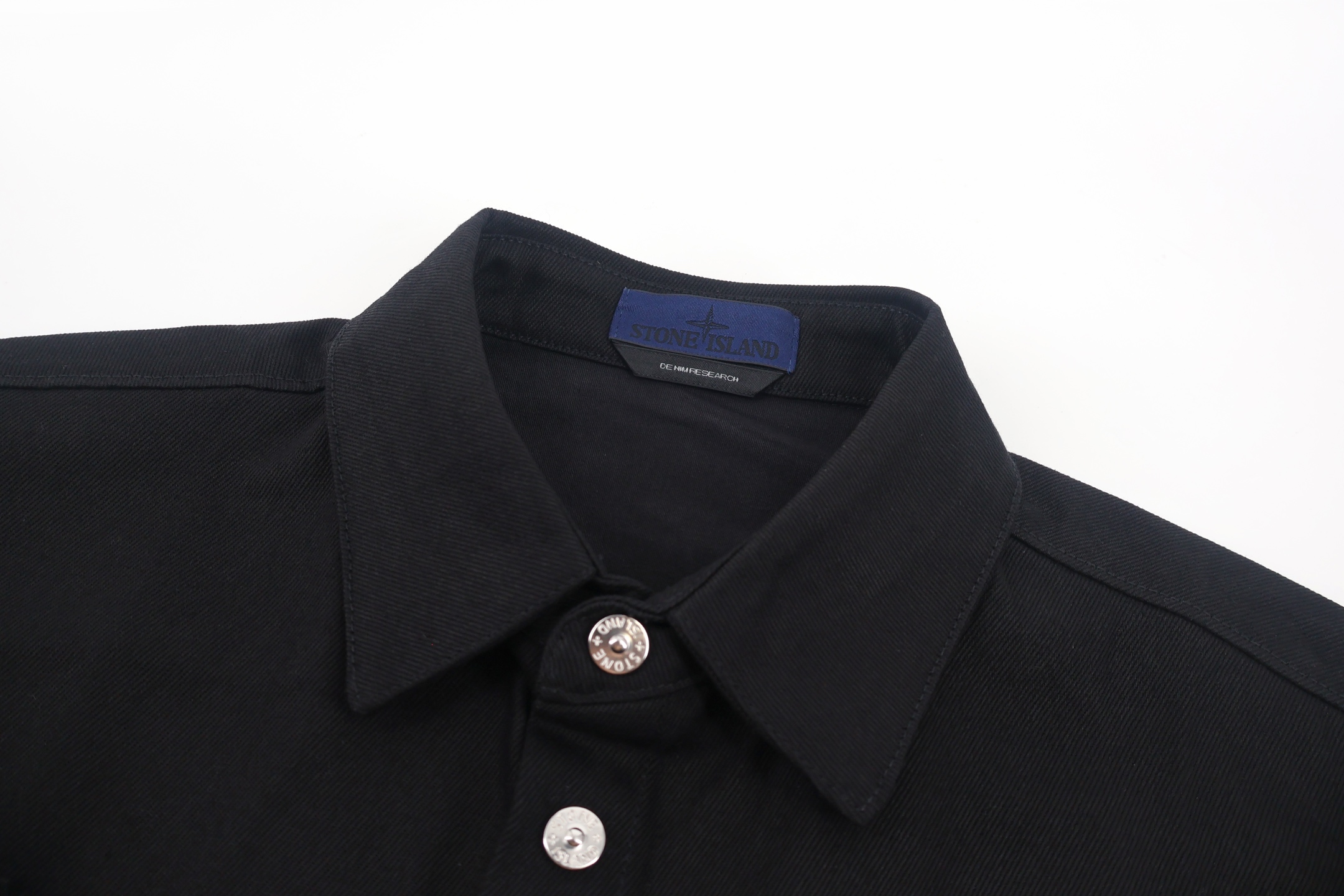 STONE ISLAND 石头岛 斜纹工装牛仔衬衫 外套 长袖 黑色 B5
