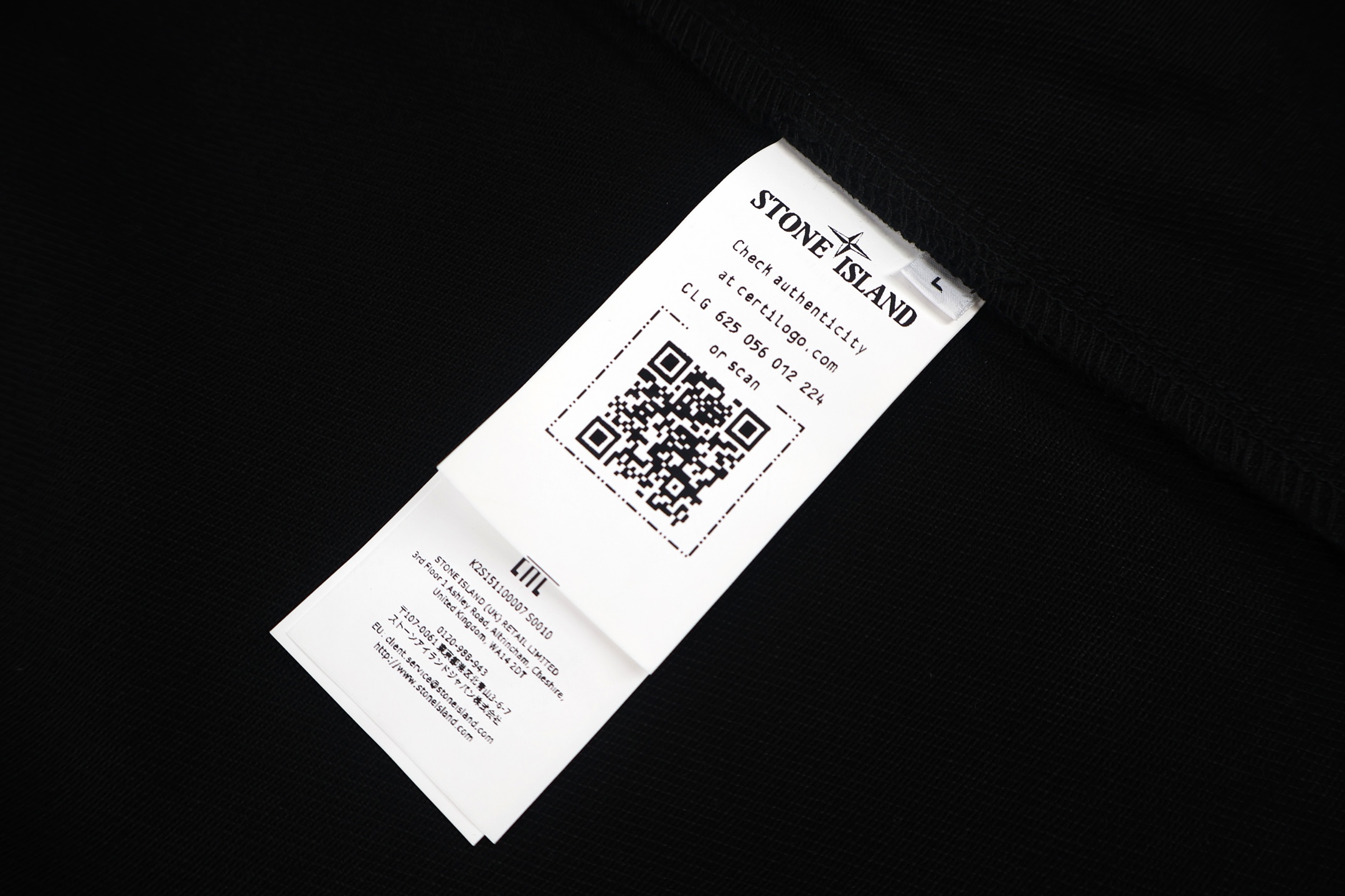 STONE ISLAND 石头岛 斜纹工装牛仔衬衫 外套 长袖 黑色 B5