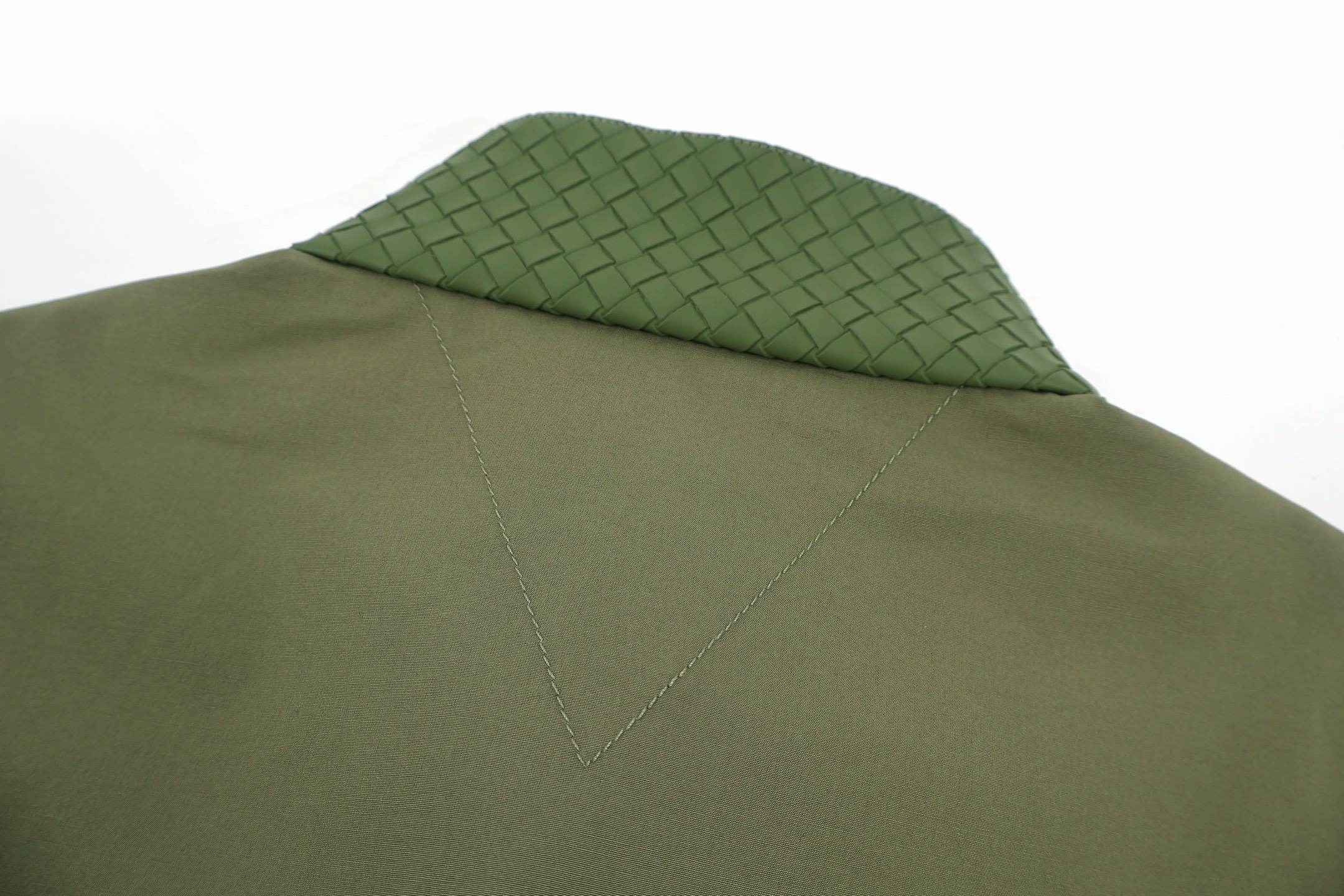 Bottega Veneta 编织领拉链夹克 外套 长袖 秋冬 绿色 C0    