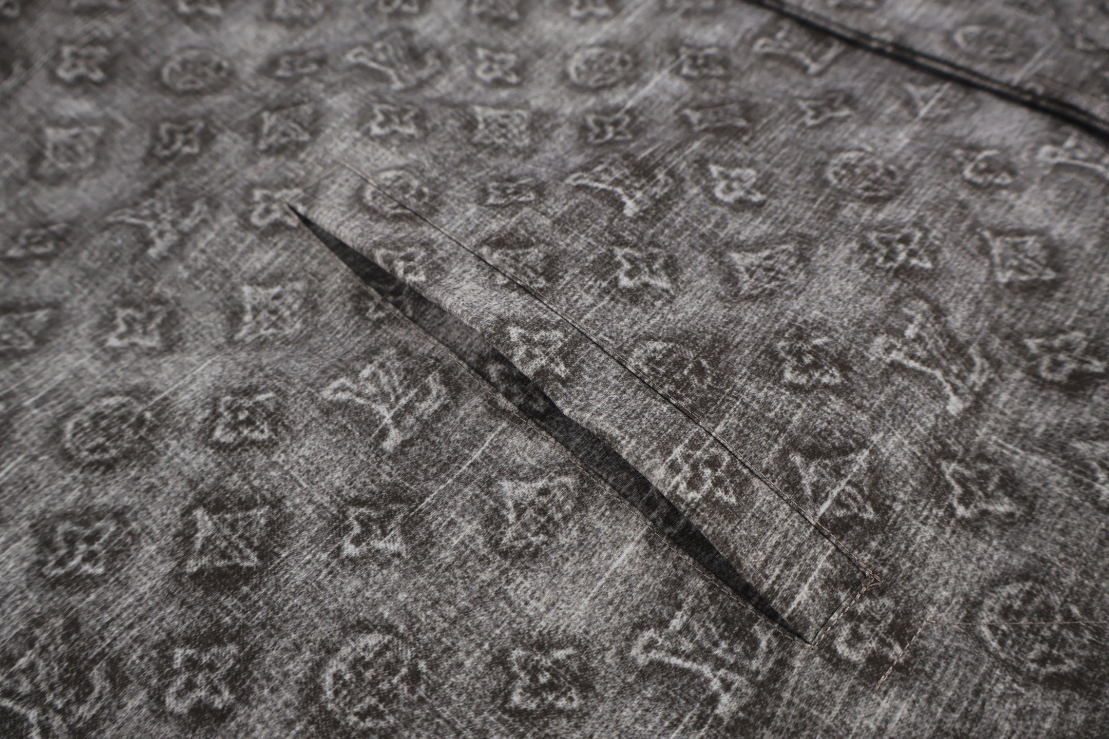 LOUIS VUITTON 路易威登 满印老花翻领夹克外套 长袖 秋冬 灰色 B5