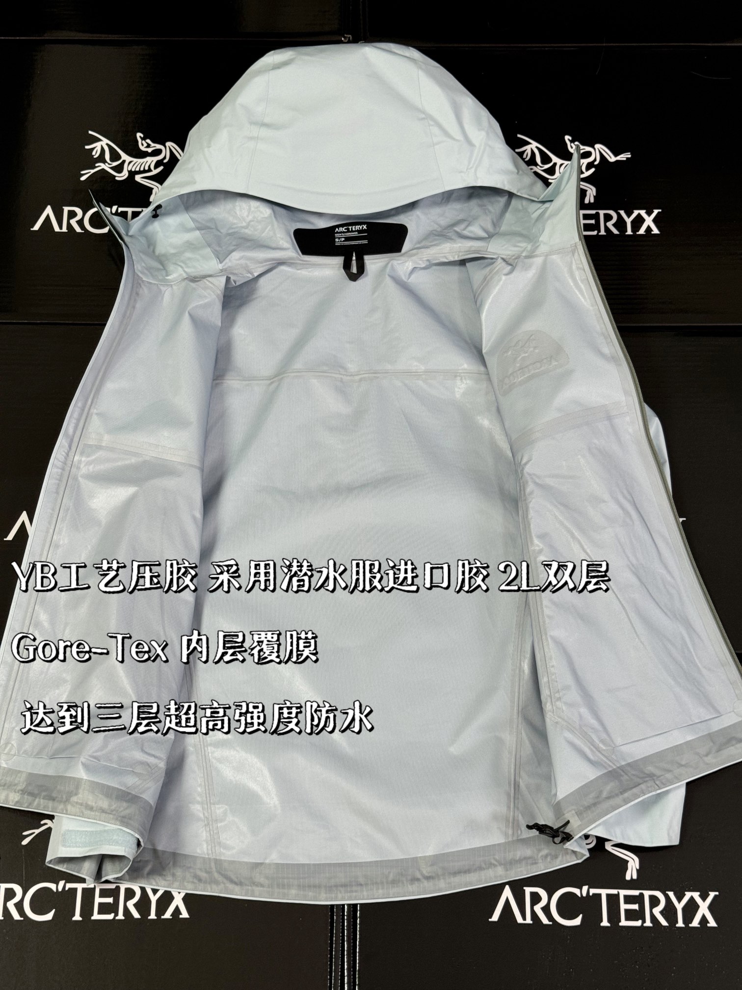 G03 台州 Arcteryx 始祖鸟 BETA LT 硬壳 连帽 冲锋衣 长袖 男款 破晓蓝 B0-26844