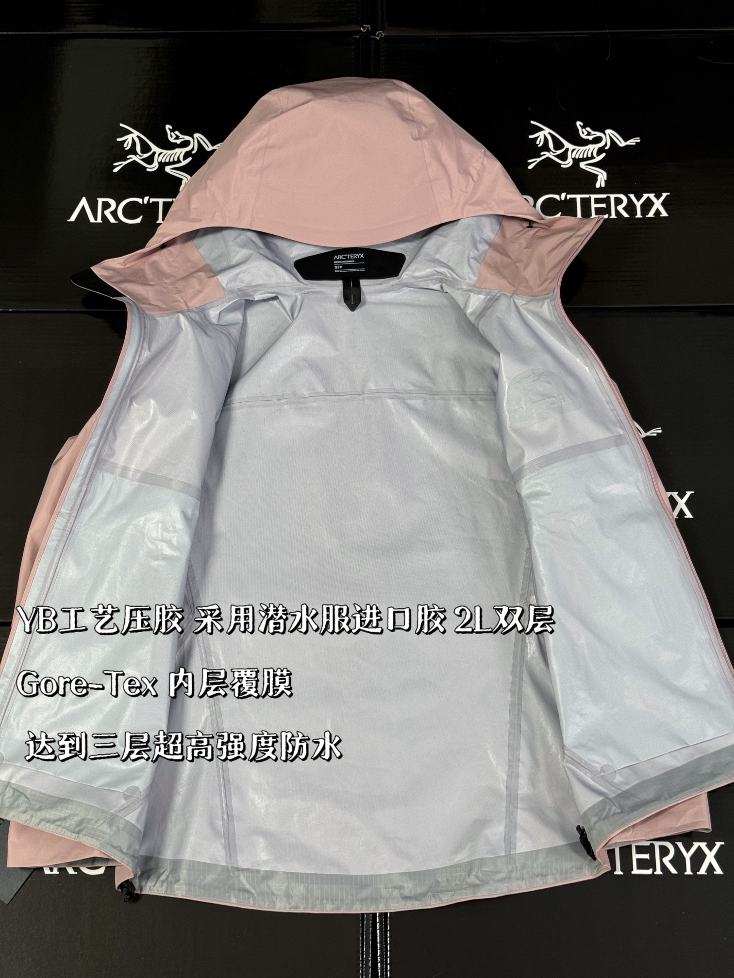 G03 台州 Arcteryx 始祖鸟 BETA LT 硬壳 连帽 冲锋衣 长袖 男款 粉色 B0-26844