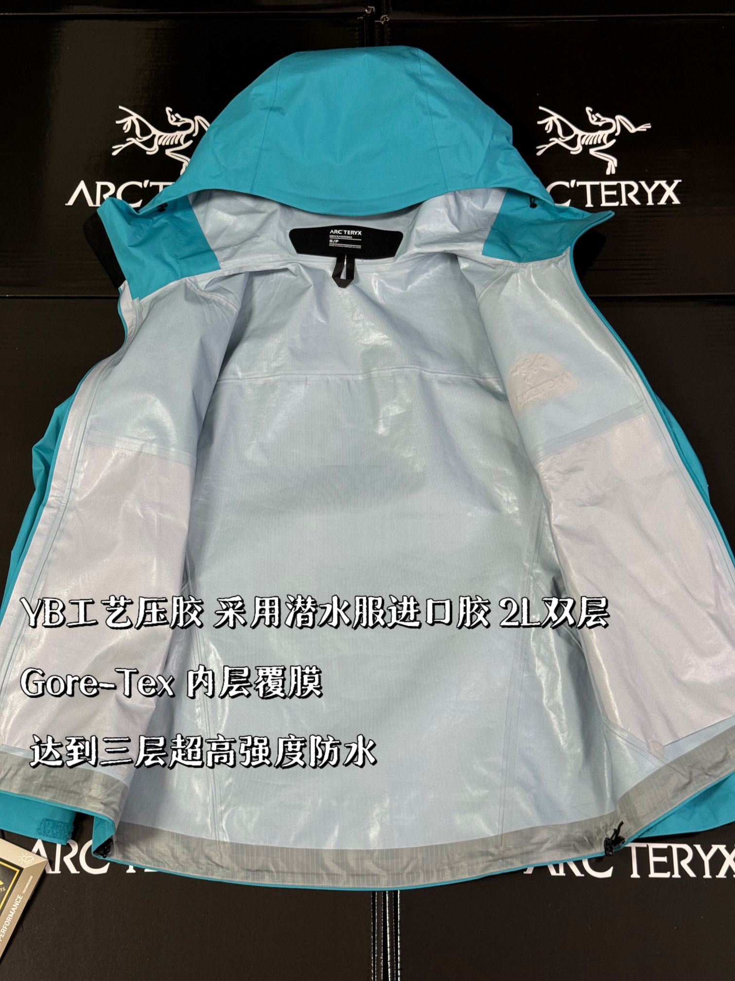 G03 台州 Arcteryx 始祖鸟 BETA LT 硬壳 连帽 冲锋衣 长袖 男款 脂鲤蓝色 B0-26844
