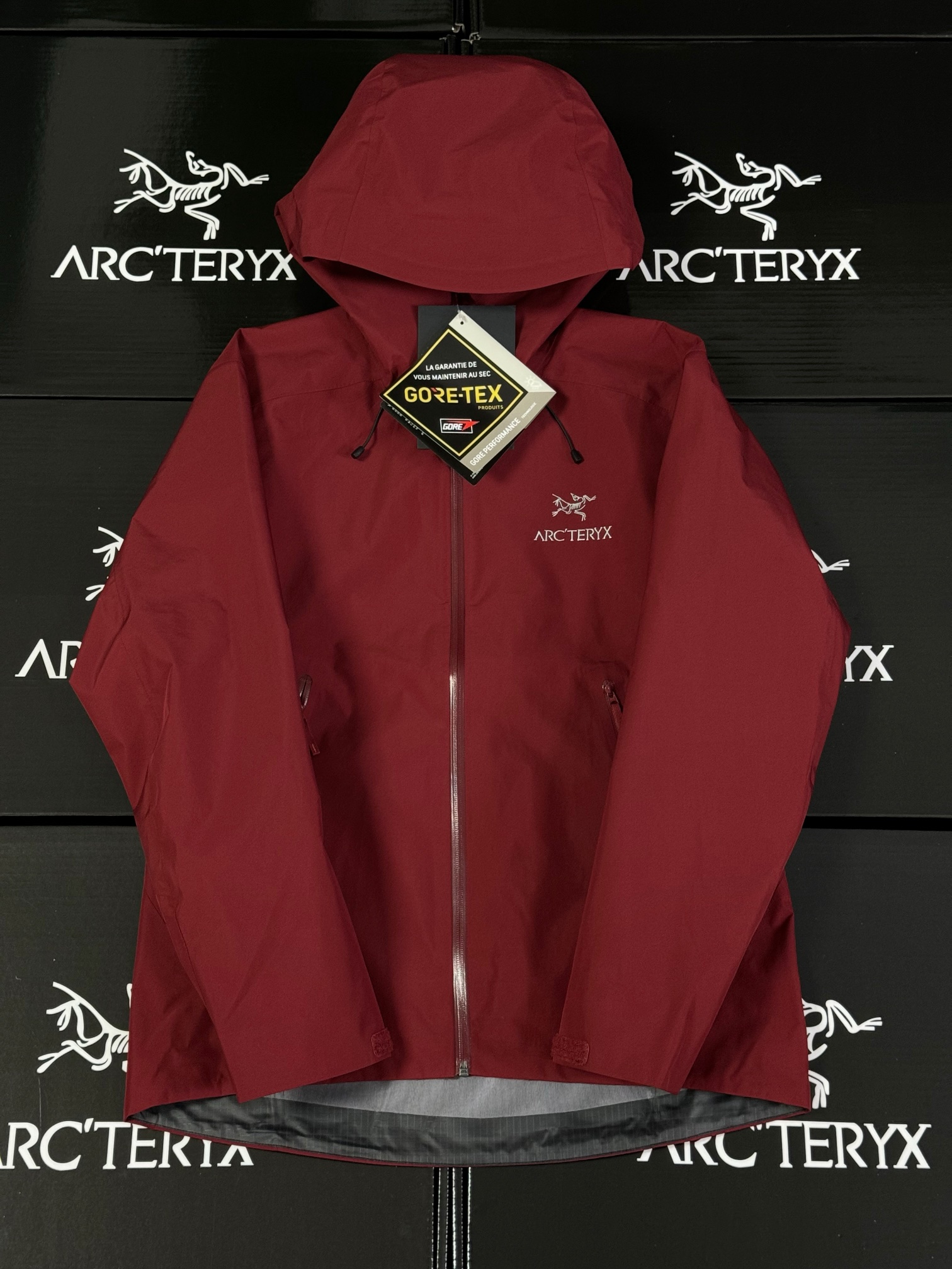 G03 台州 Arcteryx 始祖鸟 BETA LT 硬壳 连帽 冲锋衣 长袖 男款 波尔多红 B0-26844