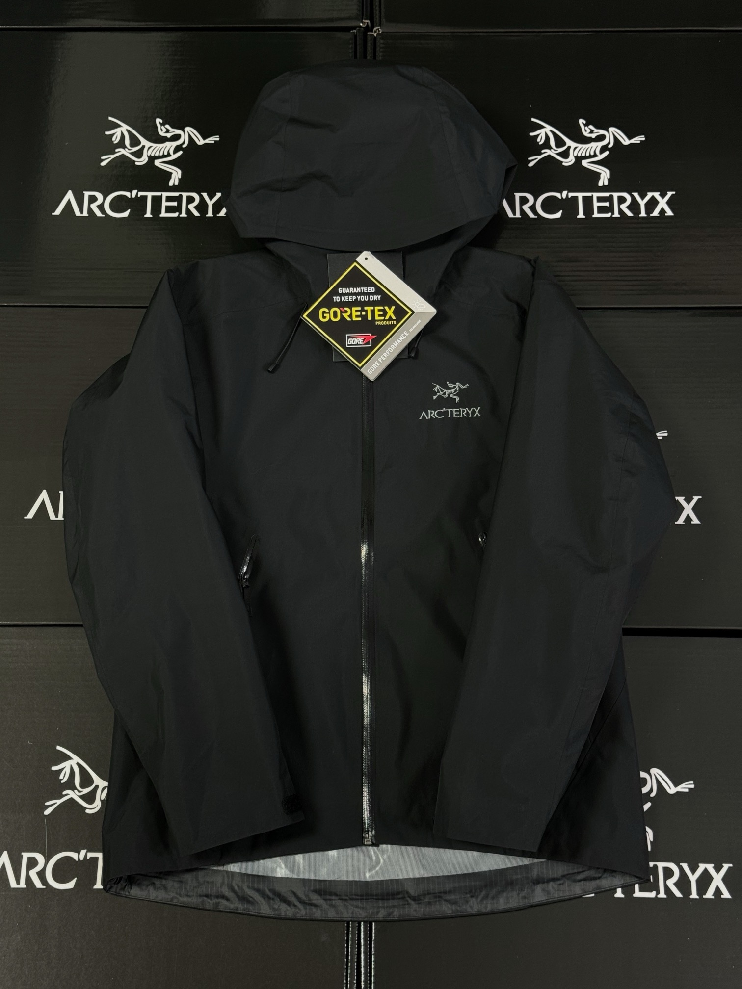 G03 台州 Arcteryx 始祖鸟 BETA LT 硬壳 连帽 冲锋衣  长袖  男款 黑色B0-26844