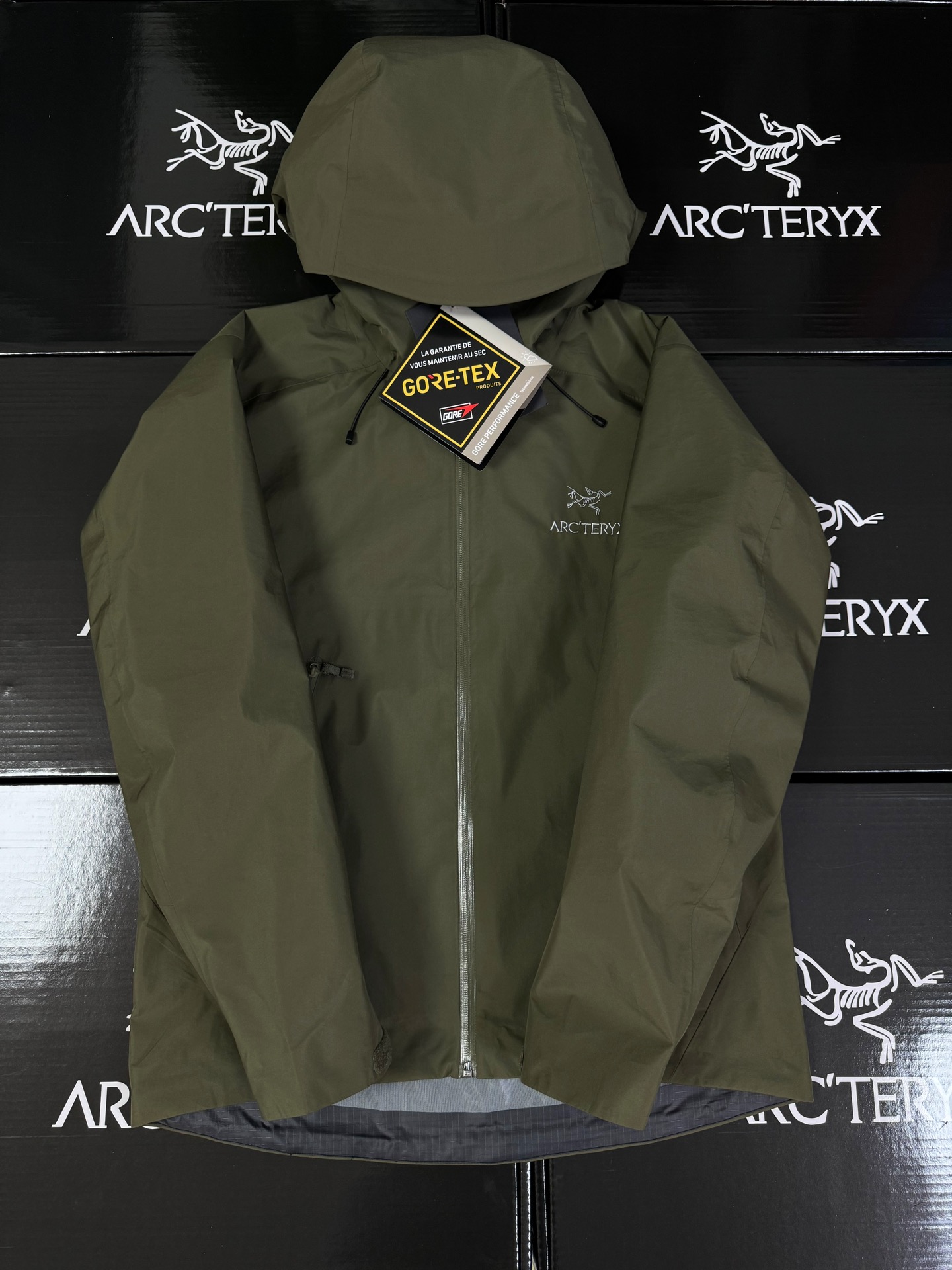 G03台州 Arcteryx 始祖鸟 BETA LT 硬壳 连帽 冲锋衣 长袖 男款 复古绿 B0-26844