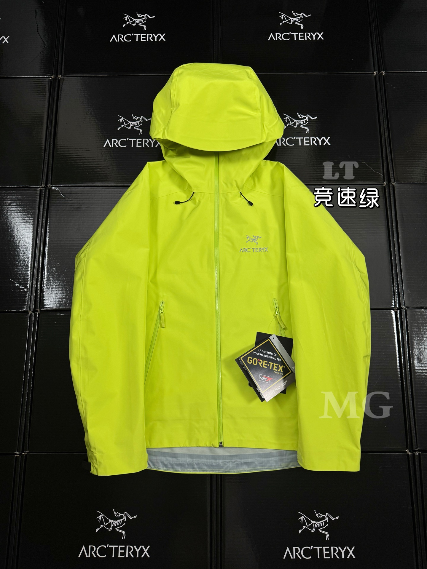 G03台州 Arcteryx 始祖鸟 BETA LT 硬壳 连帽 冲锋衣 长袖 男款 荧光绿 B0-26844