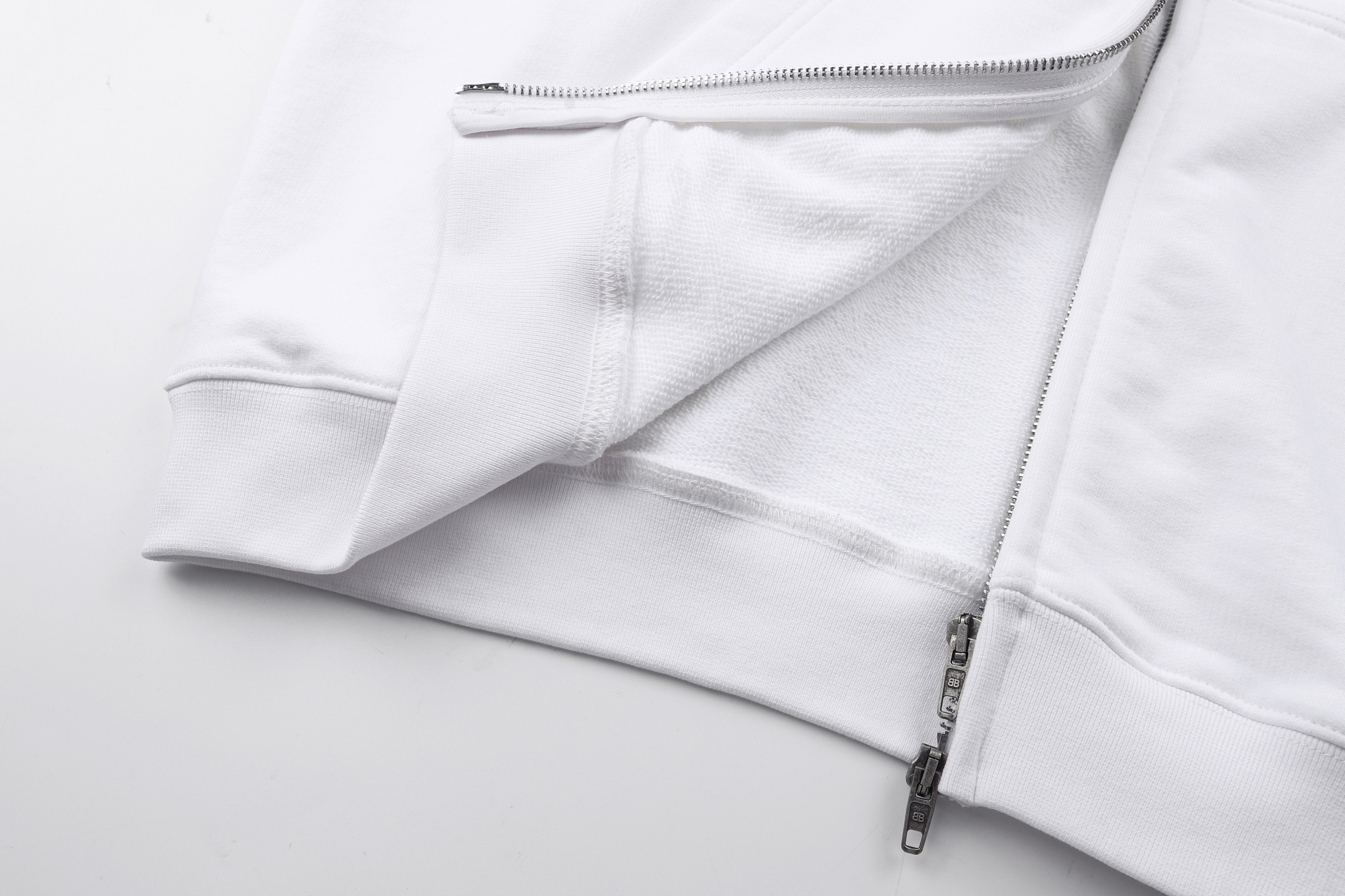 Balenciaga 巴黎世家 Bodies 印花标识拉链连帽卫衣 外套 连帽衫 长袖 秋冬 白色 B0