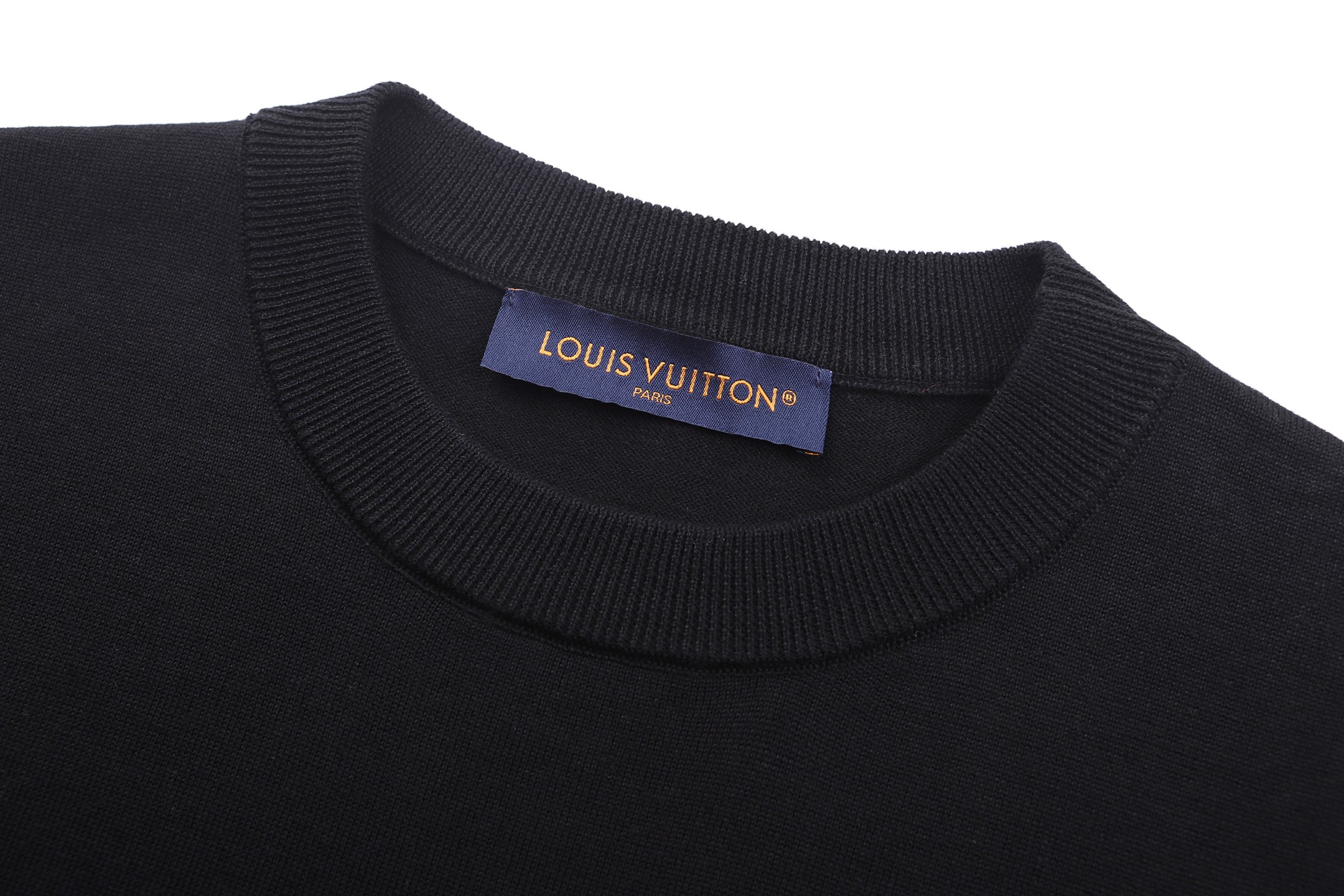 LOUIS VUITTON 路易威登 渐变提花圆领针织T恤 短袖 夏款 黑色 白色 A5