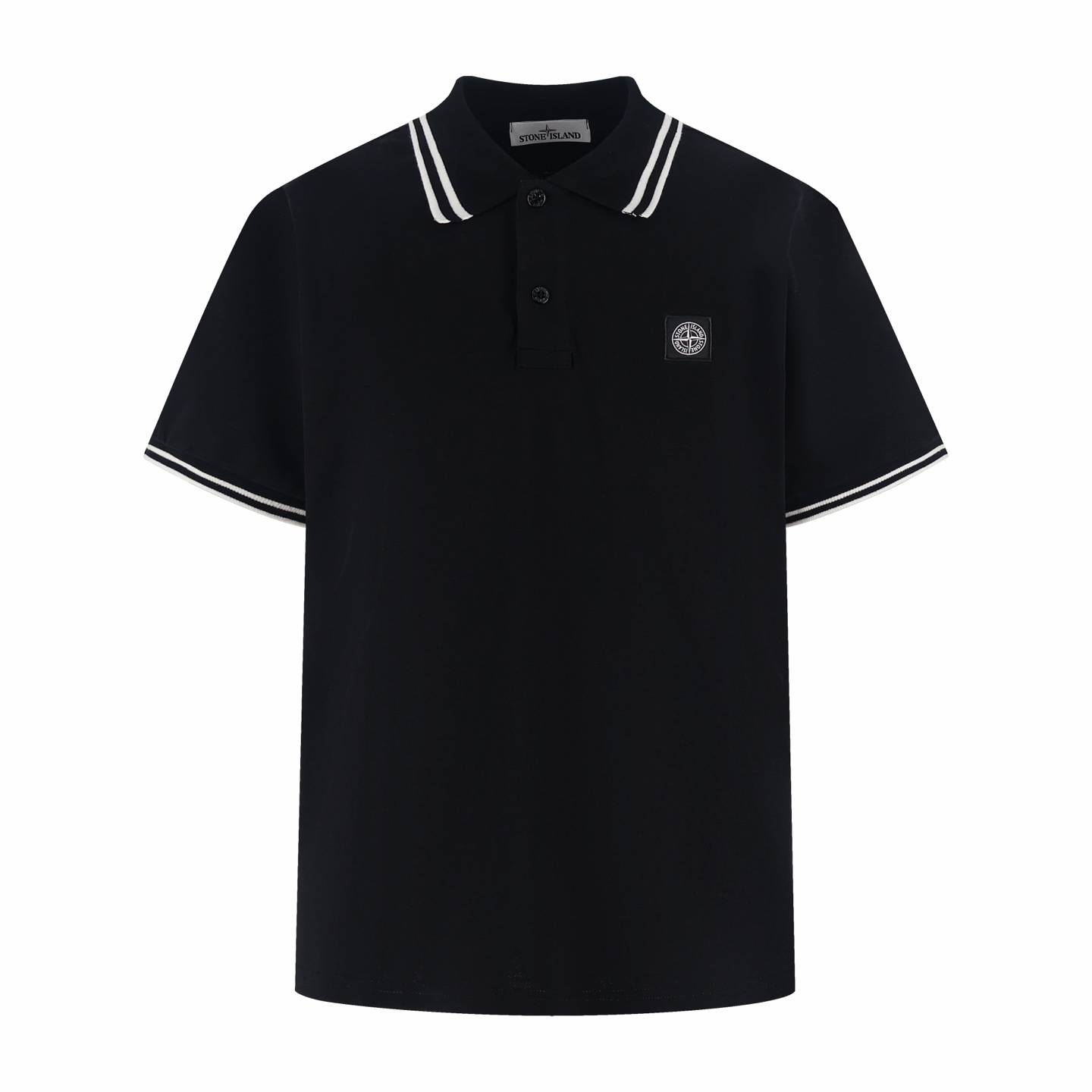 STONE ISLAND 石头岛 徽章Polo衫 短袖 夏款 黑色 A7