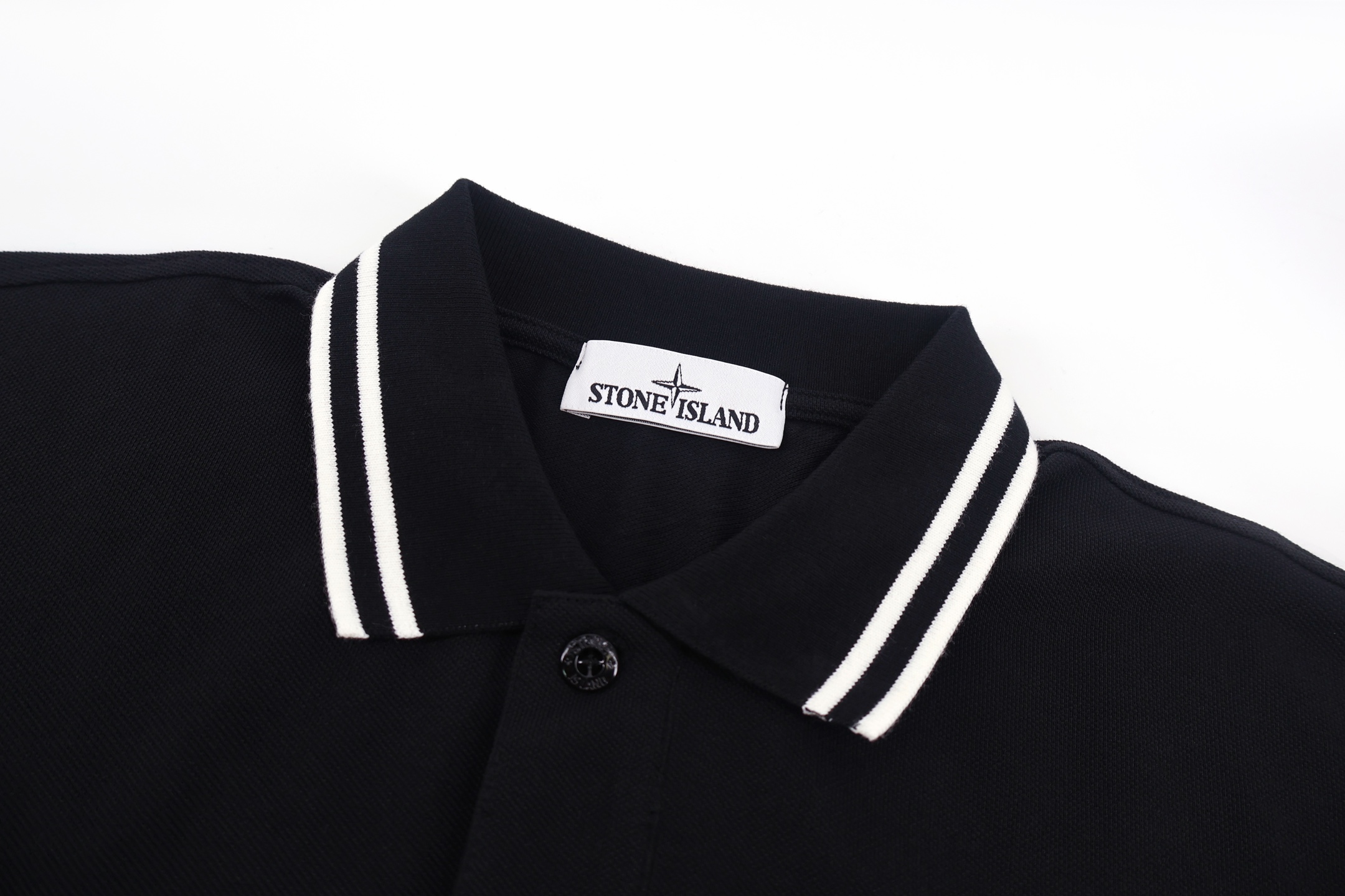 STONE ISLAND 石头岛 徽章Polo衫 短袖 夏款 黑色 A7
