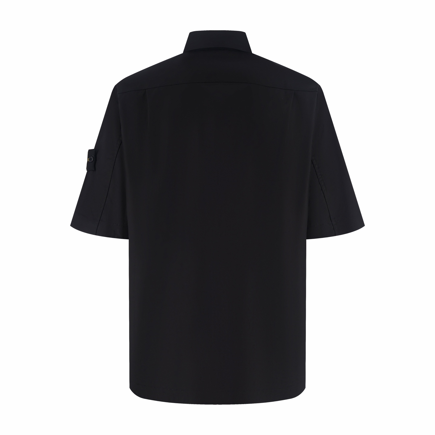 STONE ISLAND 石头岛 罗盘徽章工装短袖衬衫 外套 黑色 B0